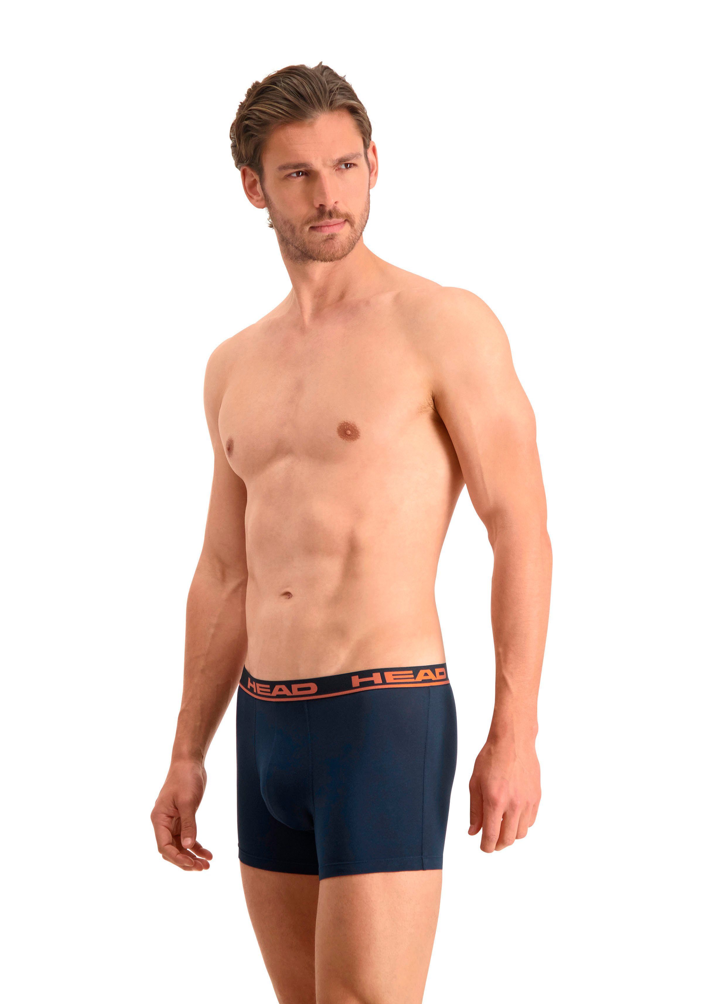 aus orange-blue Baumwolle superweicher Trunks Boxershorts Head (2-St)