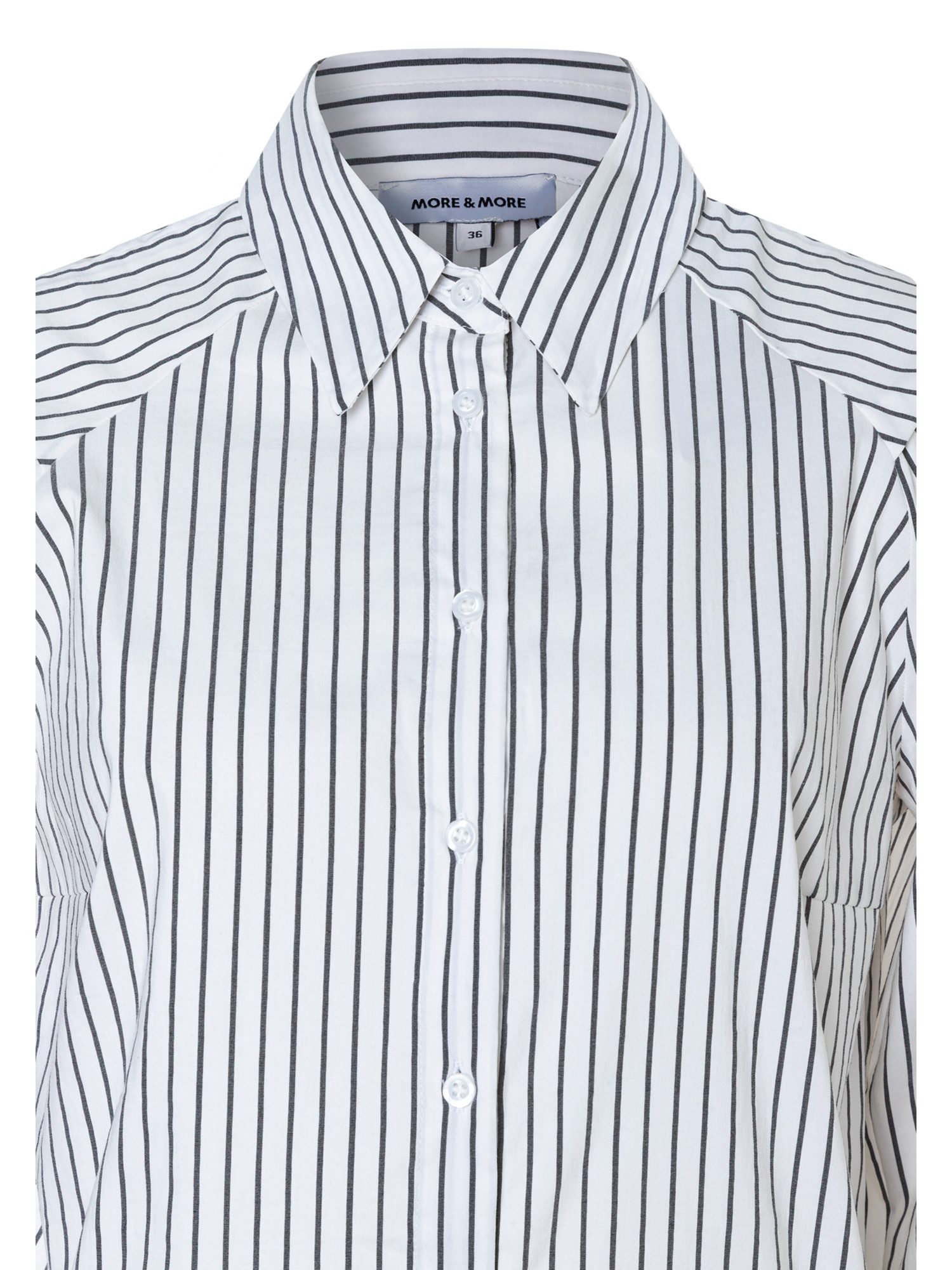 MORE&MORE Langarmbluse klassische Stretch-Businessbluse