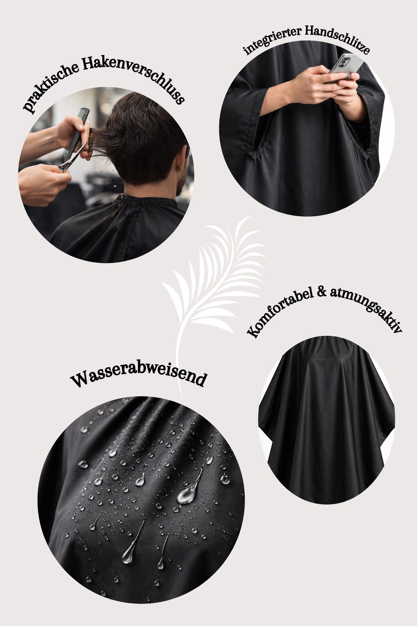 IC collection Umhängeschürze Friseurumhang mit Hakenverschluss 126 cm x 146 günstig online kaufen