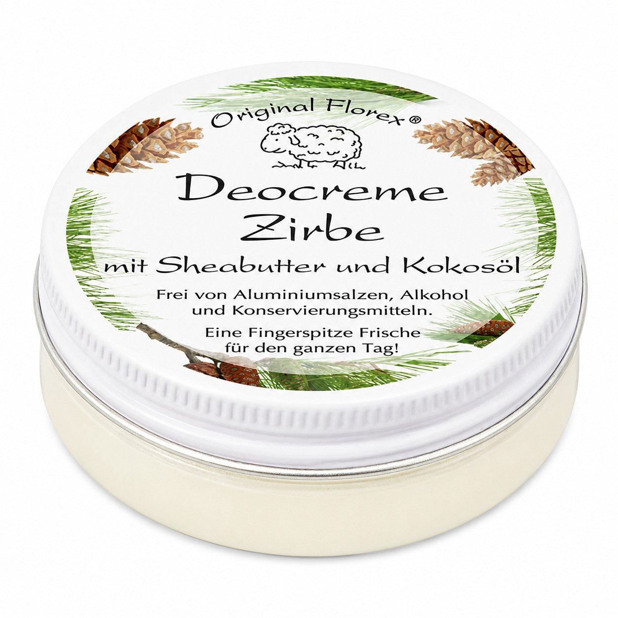 Gerlinde Hofer _ Florex GmbH Deo-Creme Zirbe, mit Sheabutter und Kokosöl 40 ml