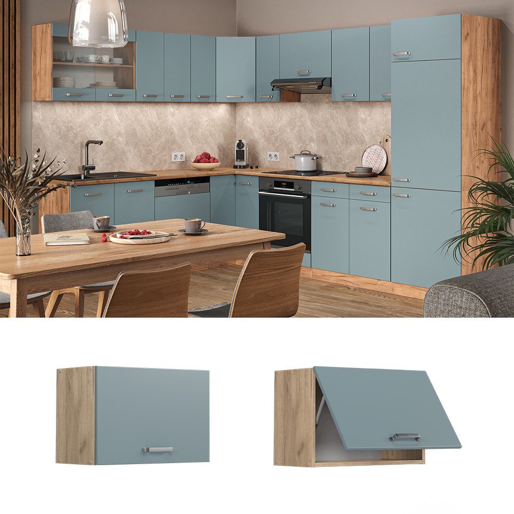 Vicco Hängeschrank R-Line, Blau-Grau/Goldkraft Eiche, 60 günstig online kaufen