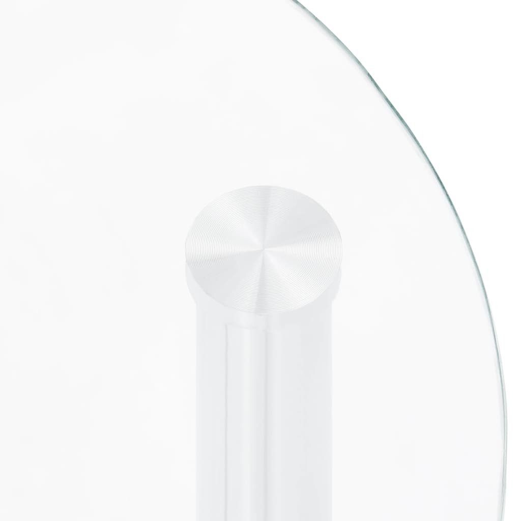 Glas aus möbelando in Beistelltisch (LxBxH: Transparent 3004520 und Schwarz cm), 38x38x50