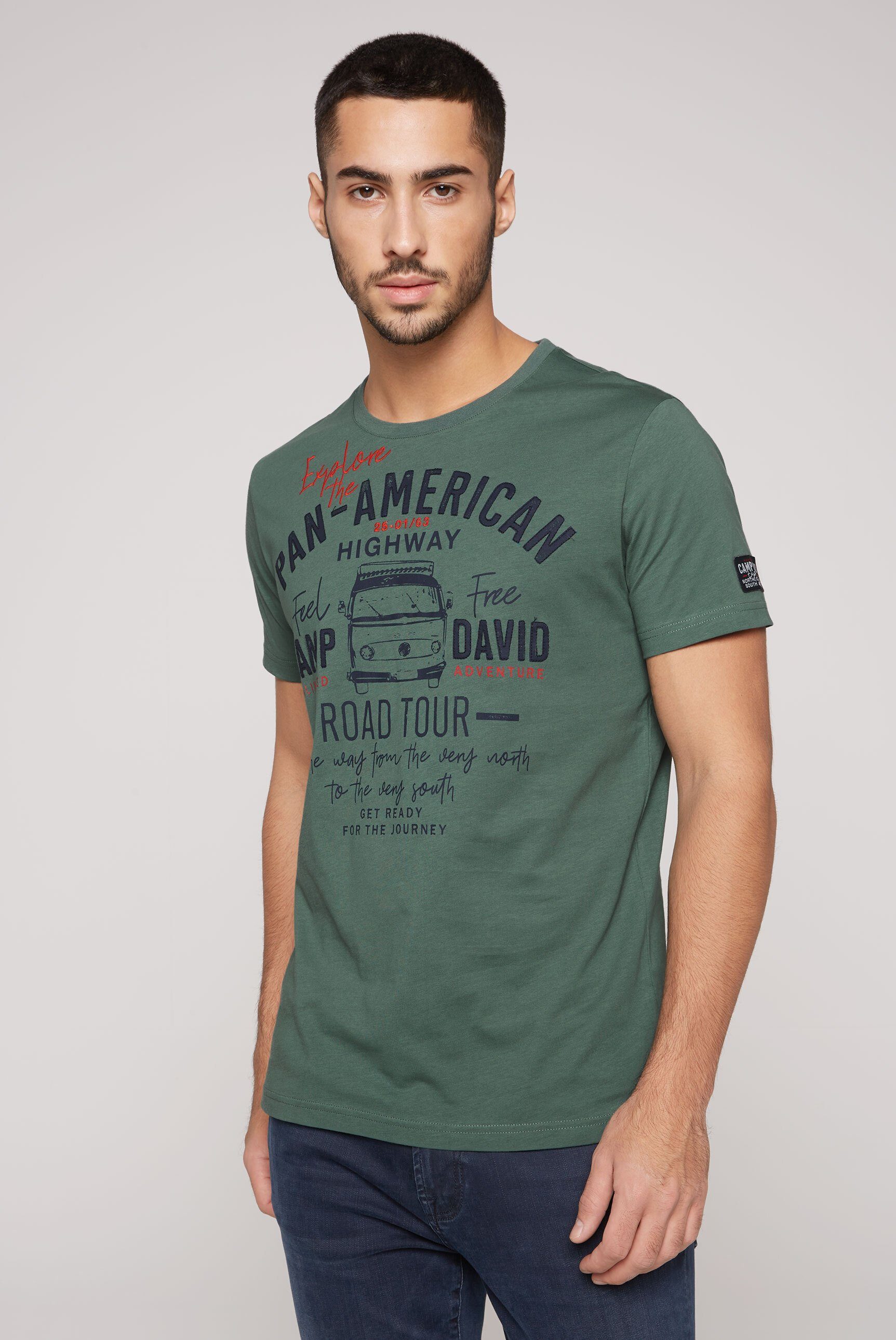 CAMP DAVID Rundhalsshirt aus Baumwolle