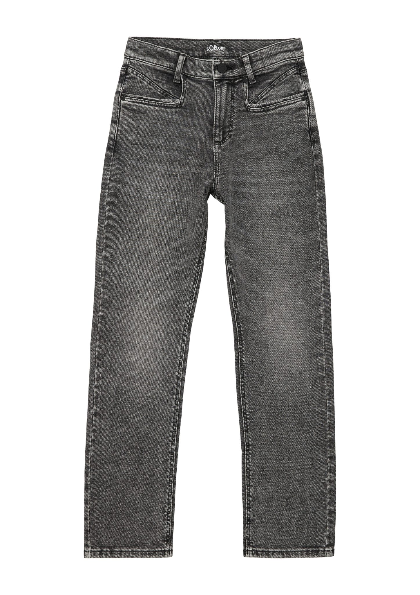 Stoffhose Junior High Rise Relaxed / s.Oliver Jeans / leg Waschung Straight s.Oliver Fit /