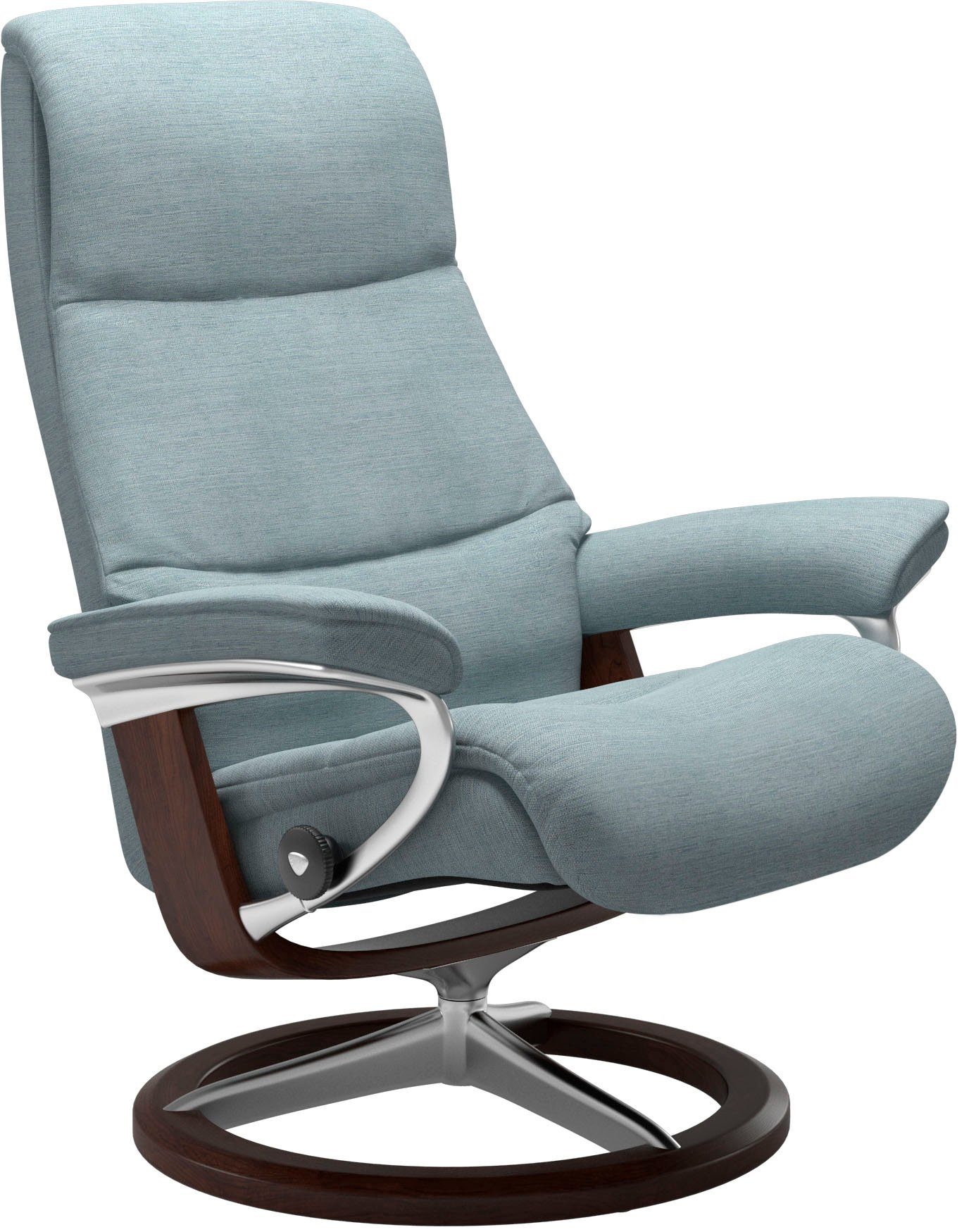 Stressless® Relaxsessel View (Set, Relaxsessel M,Gestell Größe mit Hocker), Base, Braun mit Signature