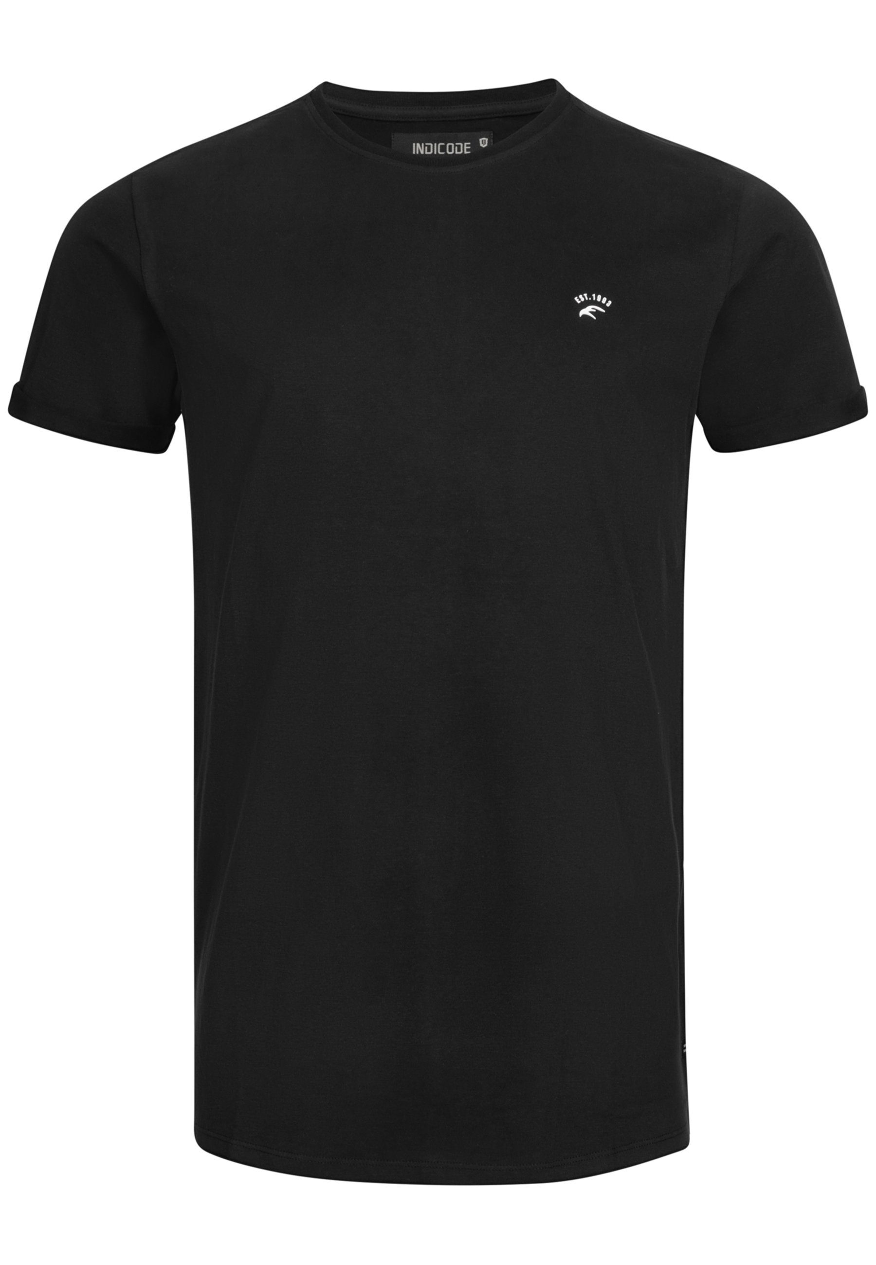 Indicode T-Shirt Kloge mit dezentem Label-Detail günstig online kaufen