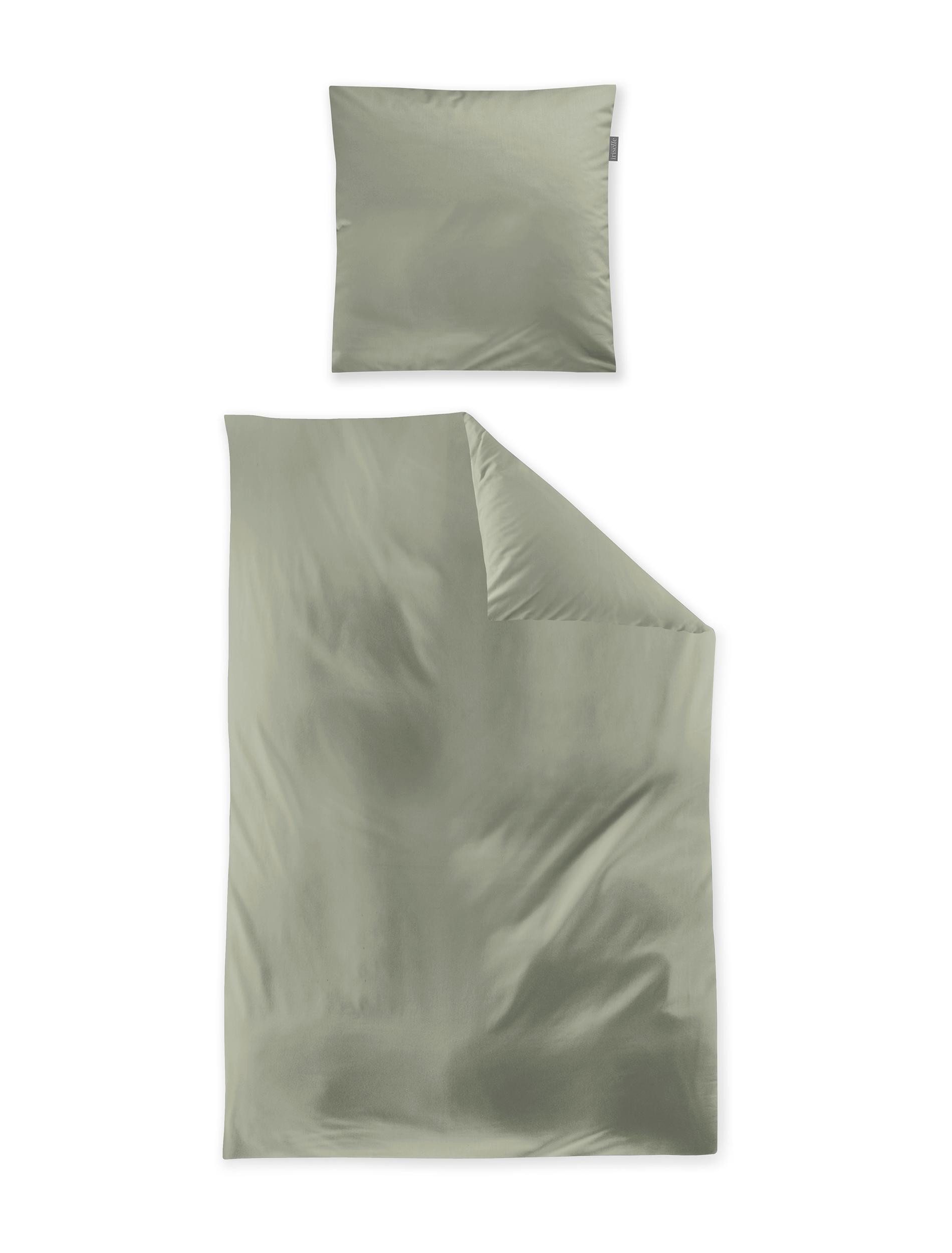 Irisette Bettwäsche Premium Satin Bettwäsche Paris, Mako-Satin, 3 teilig, hochwertige Uni Premium Bettwäsche mit Reißverschluss, 100% Baumwolle – Bild 2 von 5