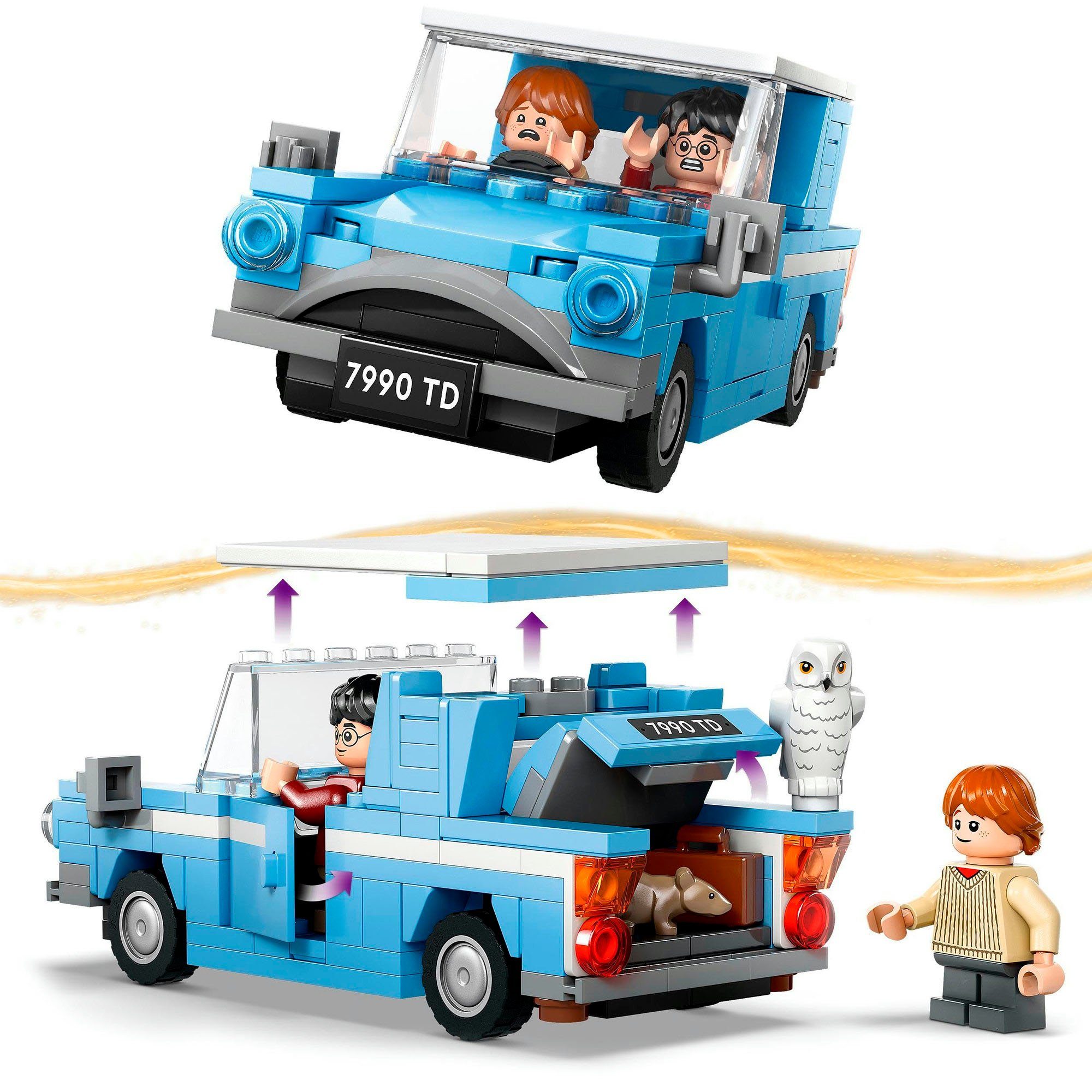 LEGO® Fliegender Ford Anglia™ (76424), LEGO Harry Potter™ Konstruktionsspielsteine, (165 St), Made in Europe – Bild 4 von 5