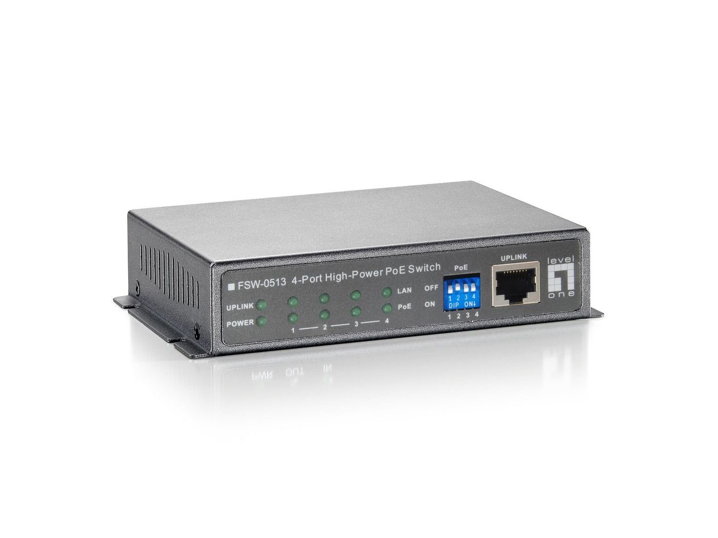 LevelOne´s LevelOne ist Netzwerk-Switch FSW-0513 Switch Levelone 10/100 ein DT FSW-0513 04P PoE