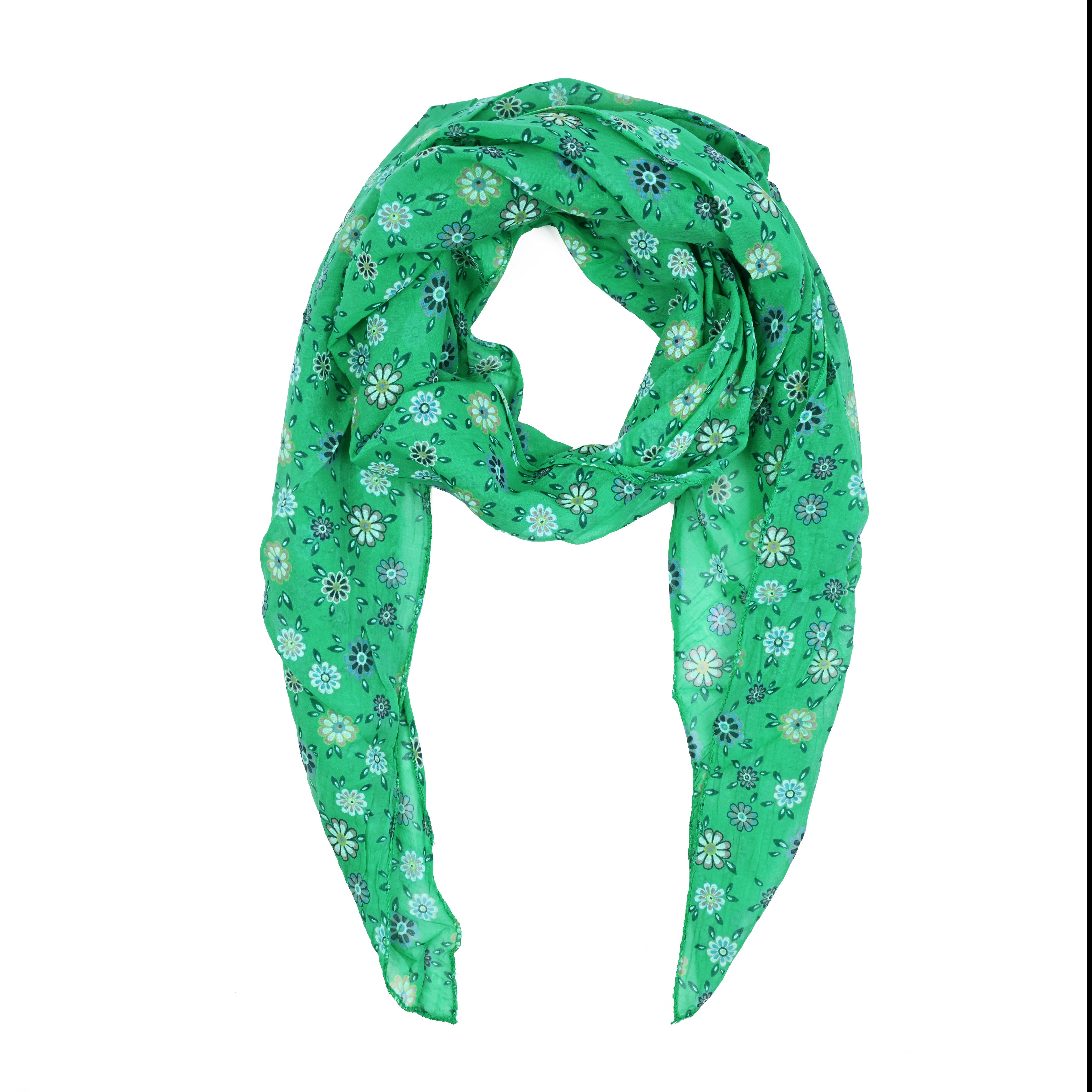 Goodman Design Modeschal Leichter unisex Schrägschal mit Blumenmuster – Made in Italy, Hochwertige Verarbeitung