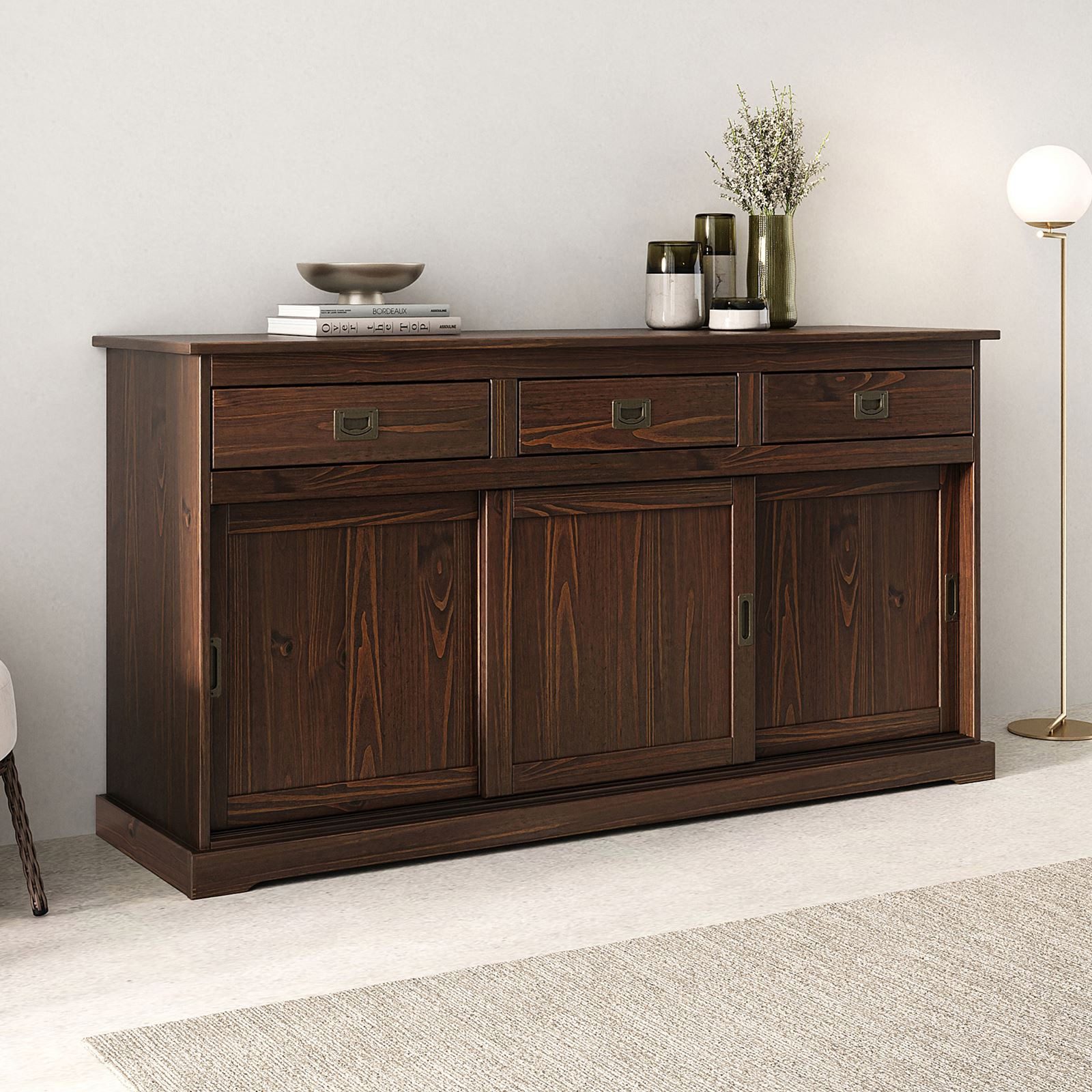 IDIMEX Sideboard SAVONA, Kommodenschrank mit 3 Schubladen und Türen aus Hol günstig online kaufen