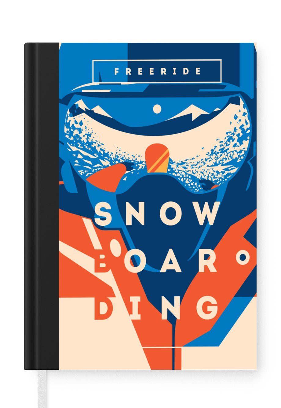 MuchoWow Notizbuch Zitate - 'Freeride Snowboarding' - Sprichwörter, Journal, Merkzettel, Tagebuch, Notizheft, A5, 98 Seiten, Haushaltsbuch