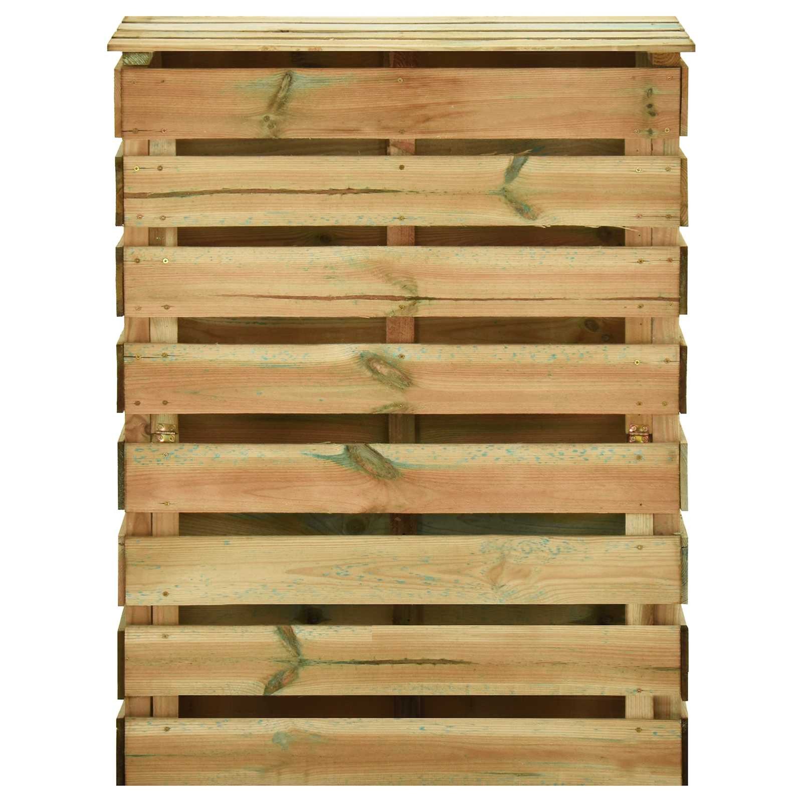 vidaXL Komposter Gartenkomposter mit Lattenstruktur Grün 110 x 58 x 113 cm, (1 St)