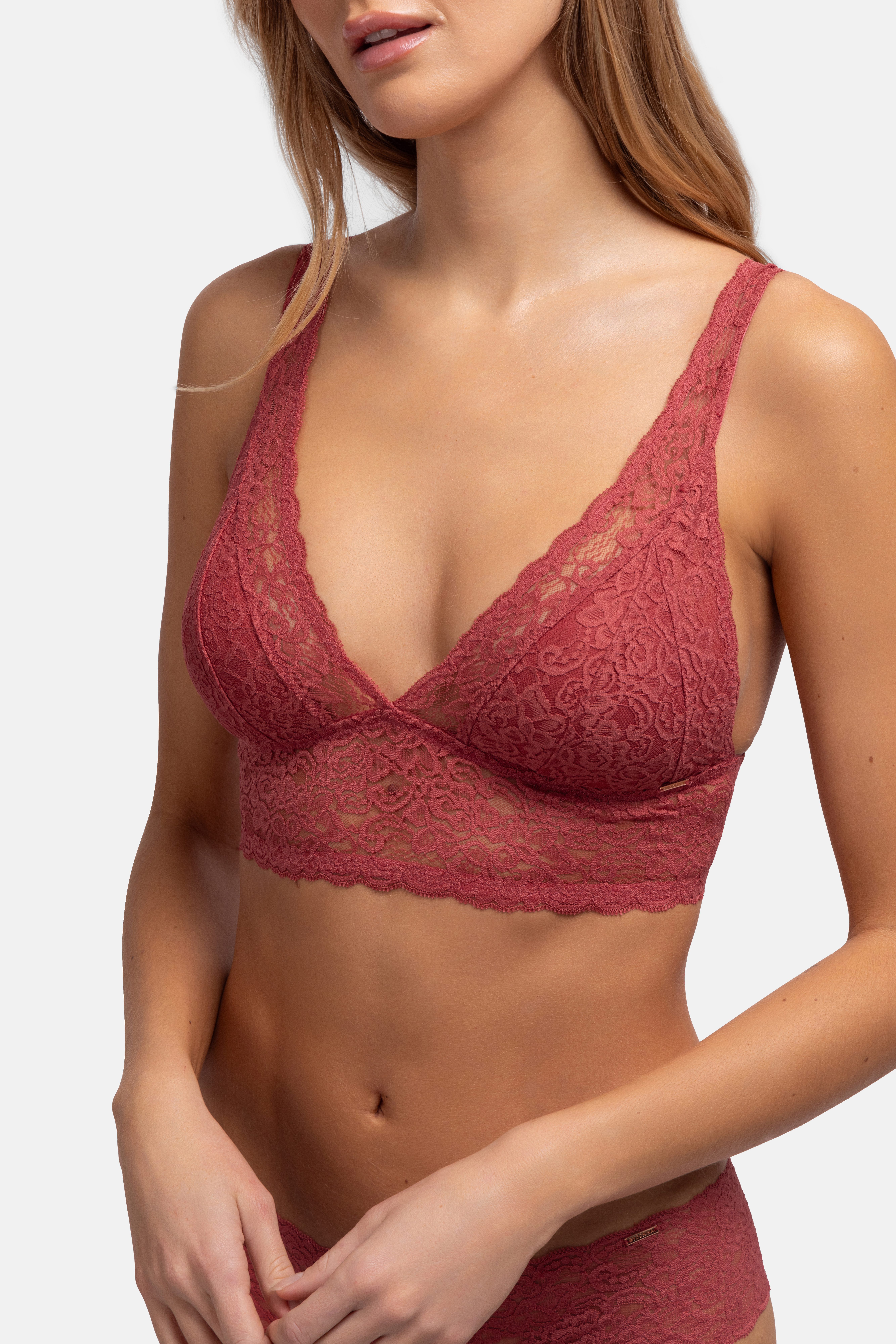 Dorina Bralette Lana (2er Pack) ohne Bügel, florale Spitze, breites Unterbrustband – Bild 5 von 5