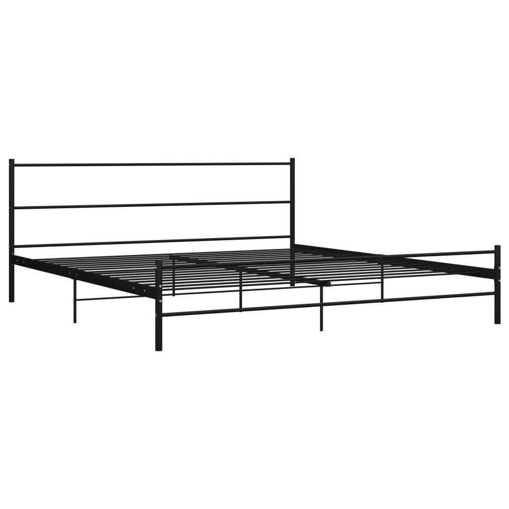 vidaXL Bettgestell, Bettrahmen Schwarz Metall 200×200 cm. € 184,05