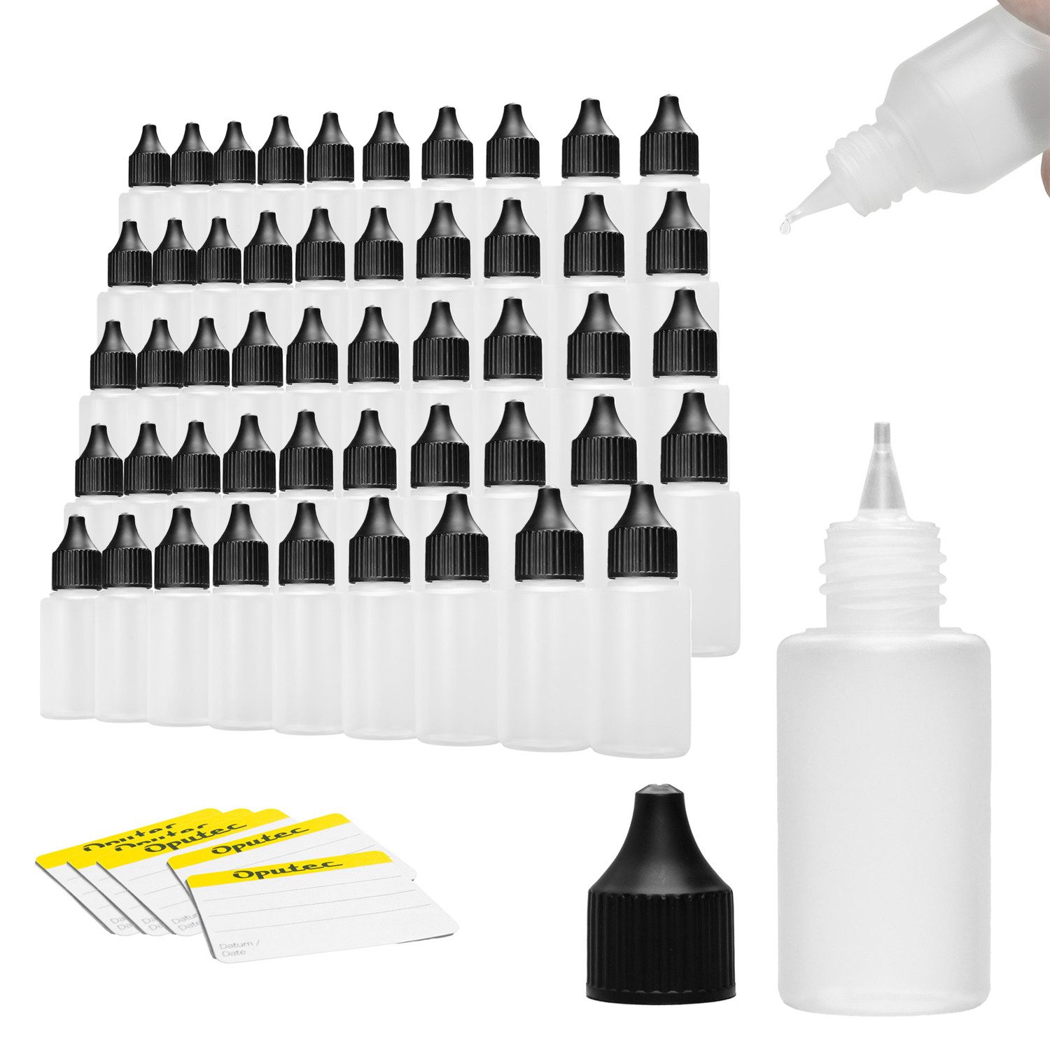 Oputec Kanister 50 x 30 ml Dosierflaschen Tropfflaschen, weiche PE Kunststoff-Flaschen (Spar-Set)