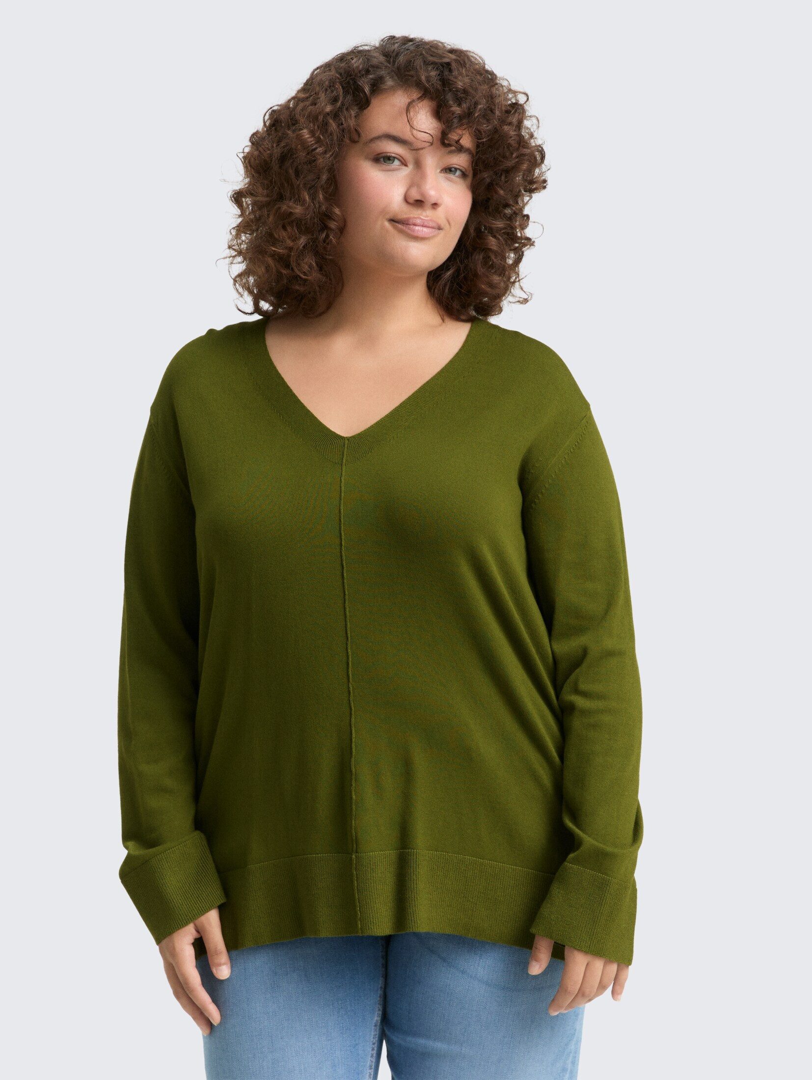 TOM TAILOR PLUS Strickpullover Pullover & Strickjacken Plus Size - Loose Fi günstig online kaufen