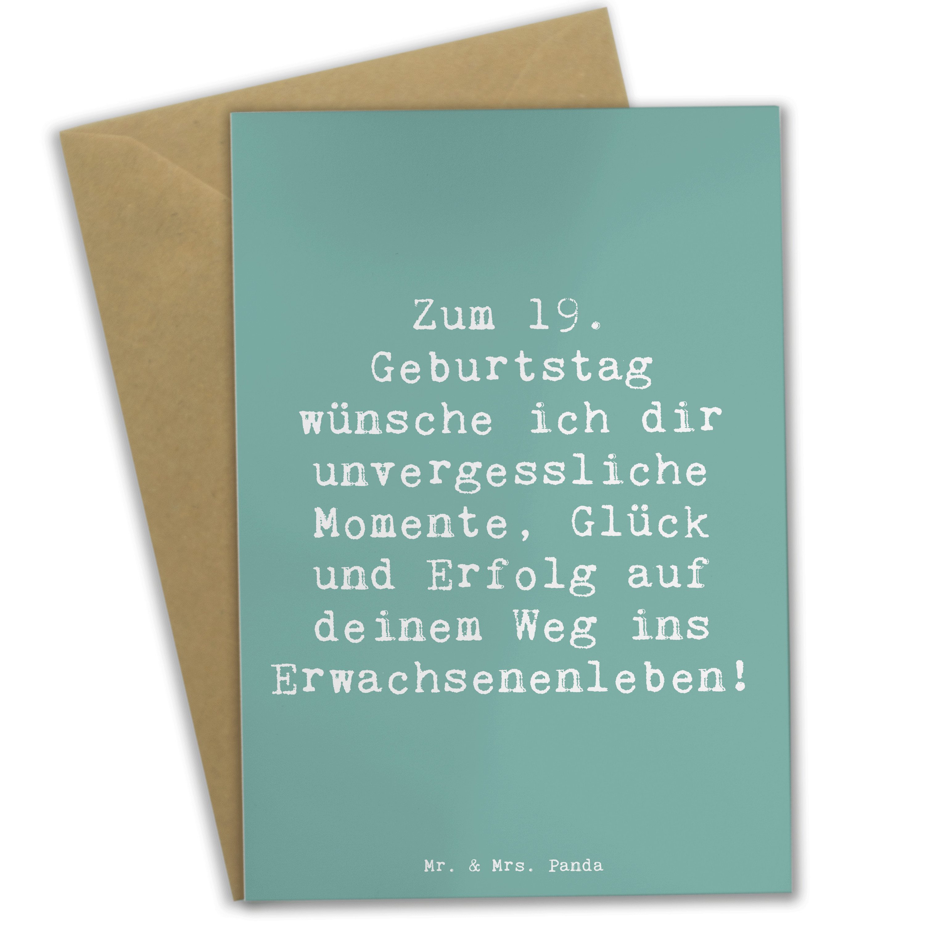 Grußkarte Spruch 19. Geburtstag Wünsche - Meeresbrise - Geschenk, neues Lebensj