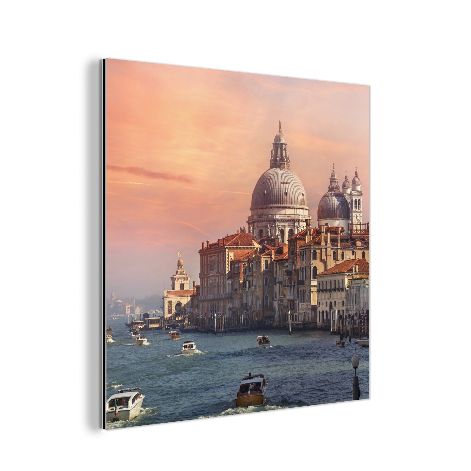 MuchoWow Metallbild Italien - Venedig St), Gemälde (1 Aluminium deko Alu-Dibond-Druck, - aus Grande, Canal Metall