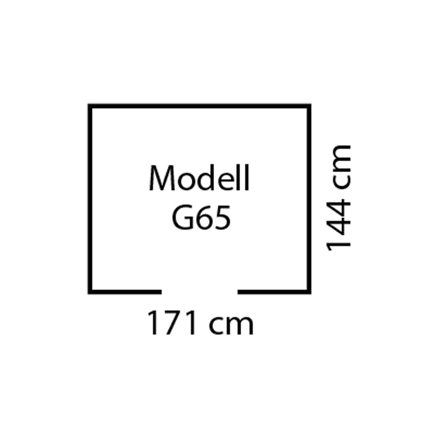 Globel Industries Gerätehaus Metall-Gartenmanager jade 65" (2,83 m) "Dream