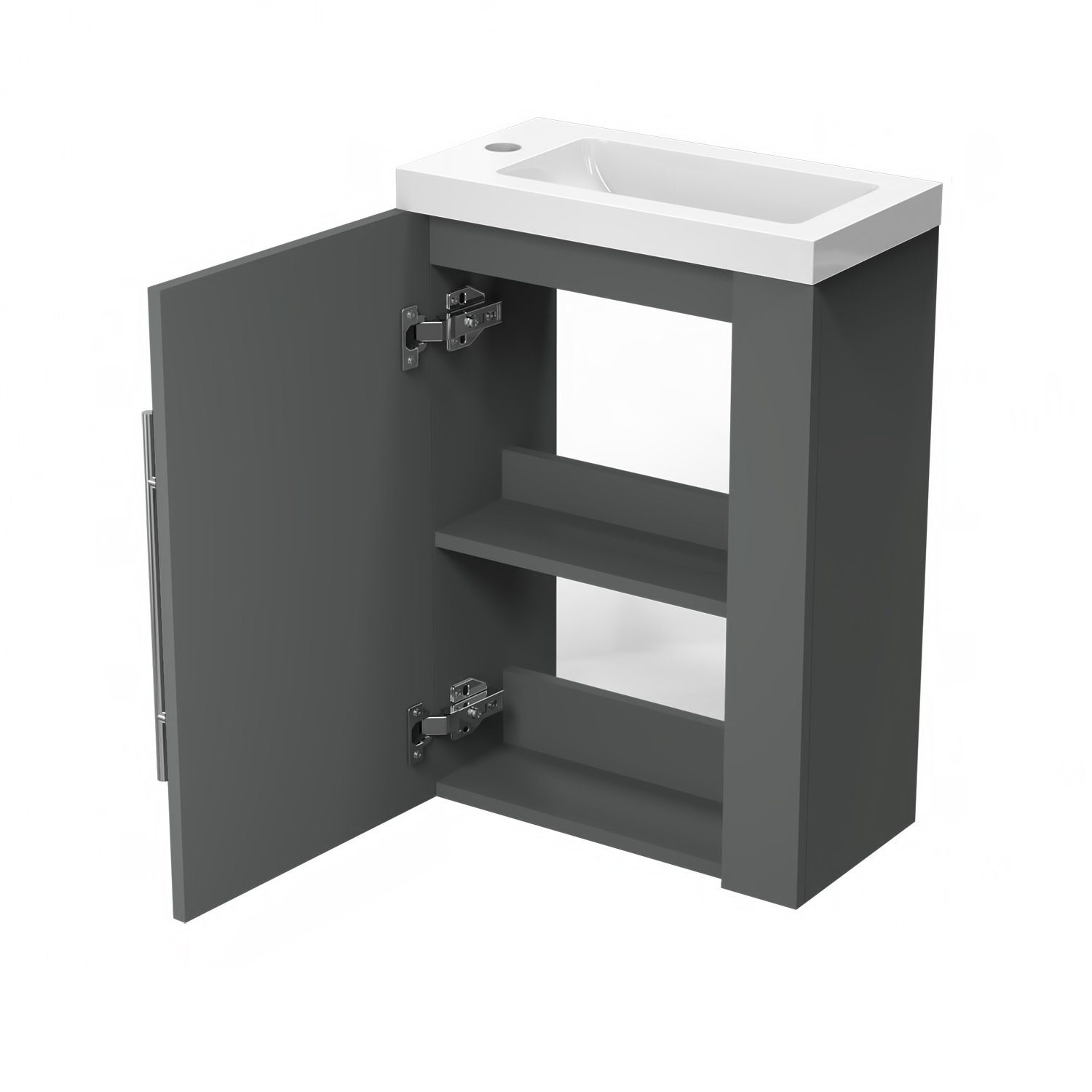 duschspa Waschtisch 45 cm Breite Waschbecken mit Unterschrank klein Badmöbe günstig online kaufen