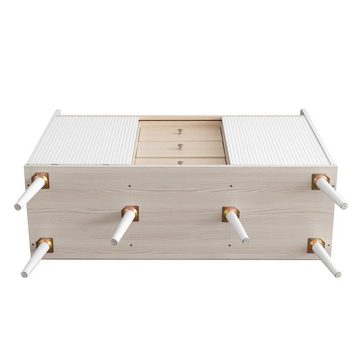 Sweiko Sideboard, Kommode mit 2 Schiebetüren und 3 Schubladen, 117,5*80*39,5cm