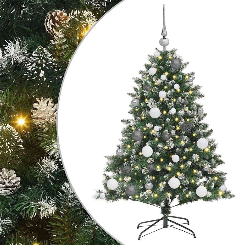 vidaXL LED Baum Künstlicher Weihnachtsbaum mit 150 LEDs mit Ständer Grün 120 cm