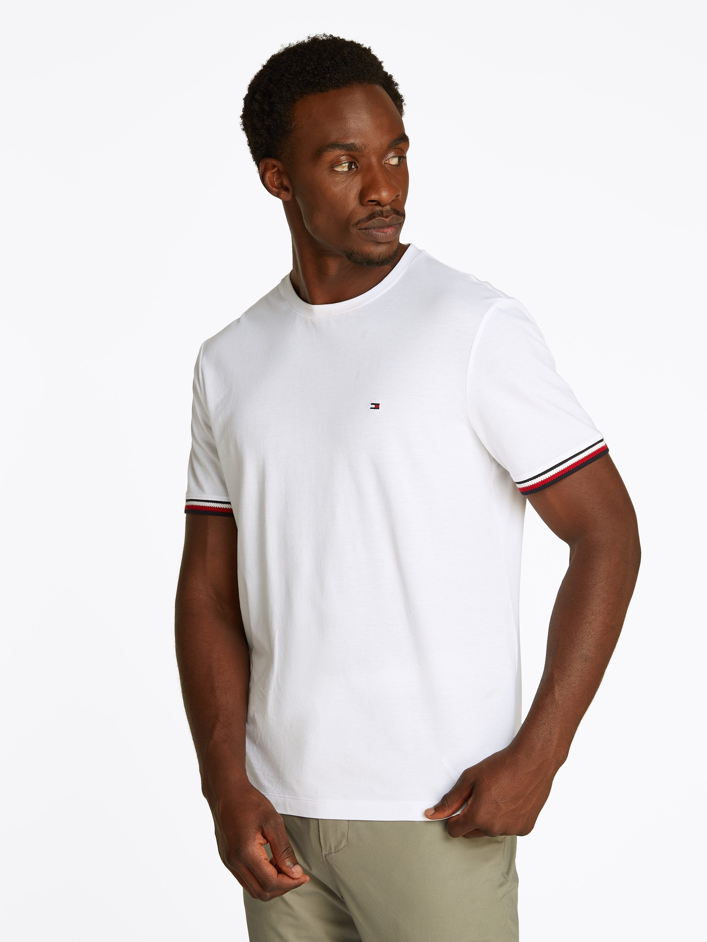 Tommy Hilfiger T-Shirt GLOBAL STRIPE CUFF günstig online kaufen