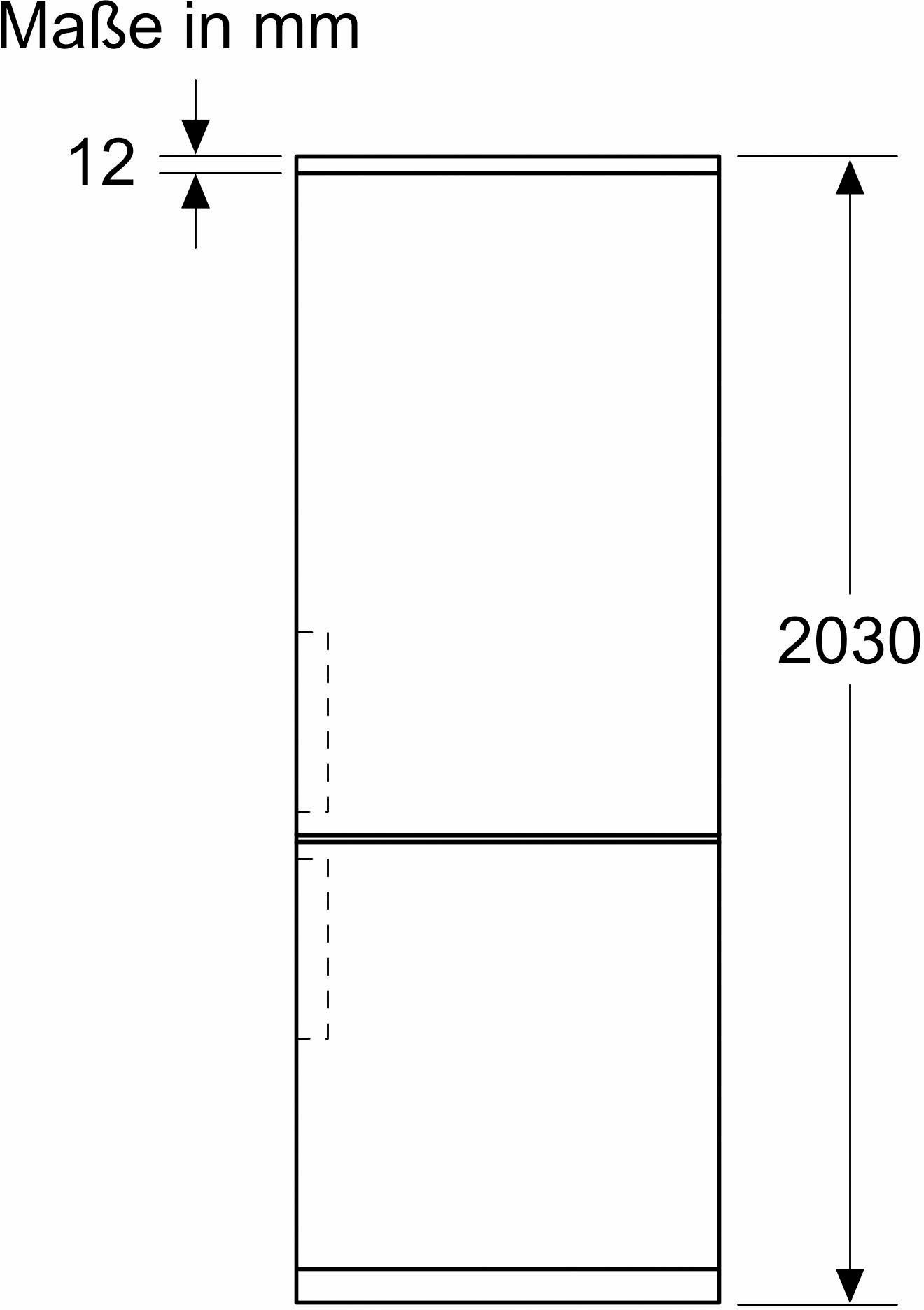 cm 203 Kühl-/Gefrierkombination hoch, BOSCH breit 60 cm KGN392LBF,