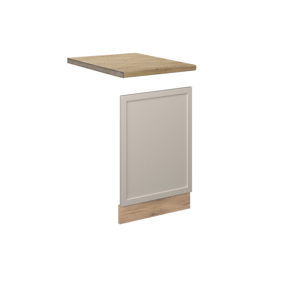 Vicco Frontblende Fame-Line, GrauBeige/Goldkraft Eiche, 45 cm, AP Eiche