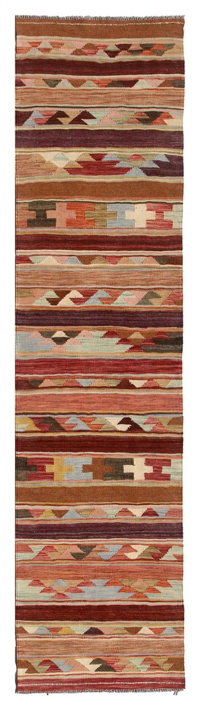 Orientteppich Kelim Afghan Heritage 76x303 Handgewebter Orientteppich Läufer