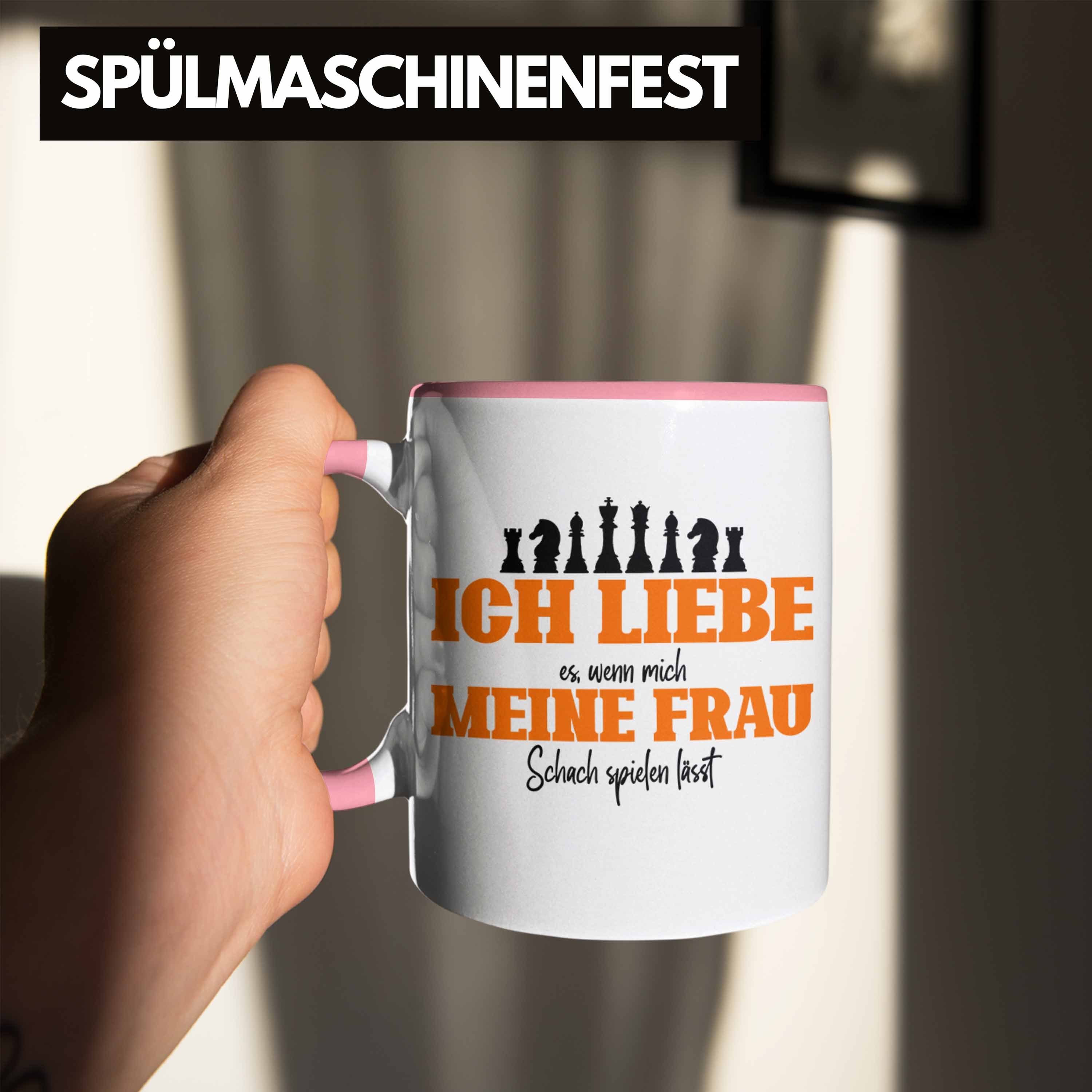 Tasse für Trendation Tasse Schach Lustige Geschenk Schachspieler Rosa