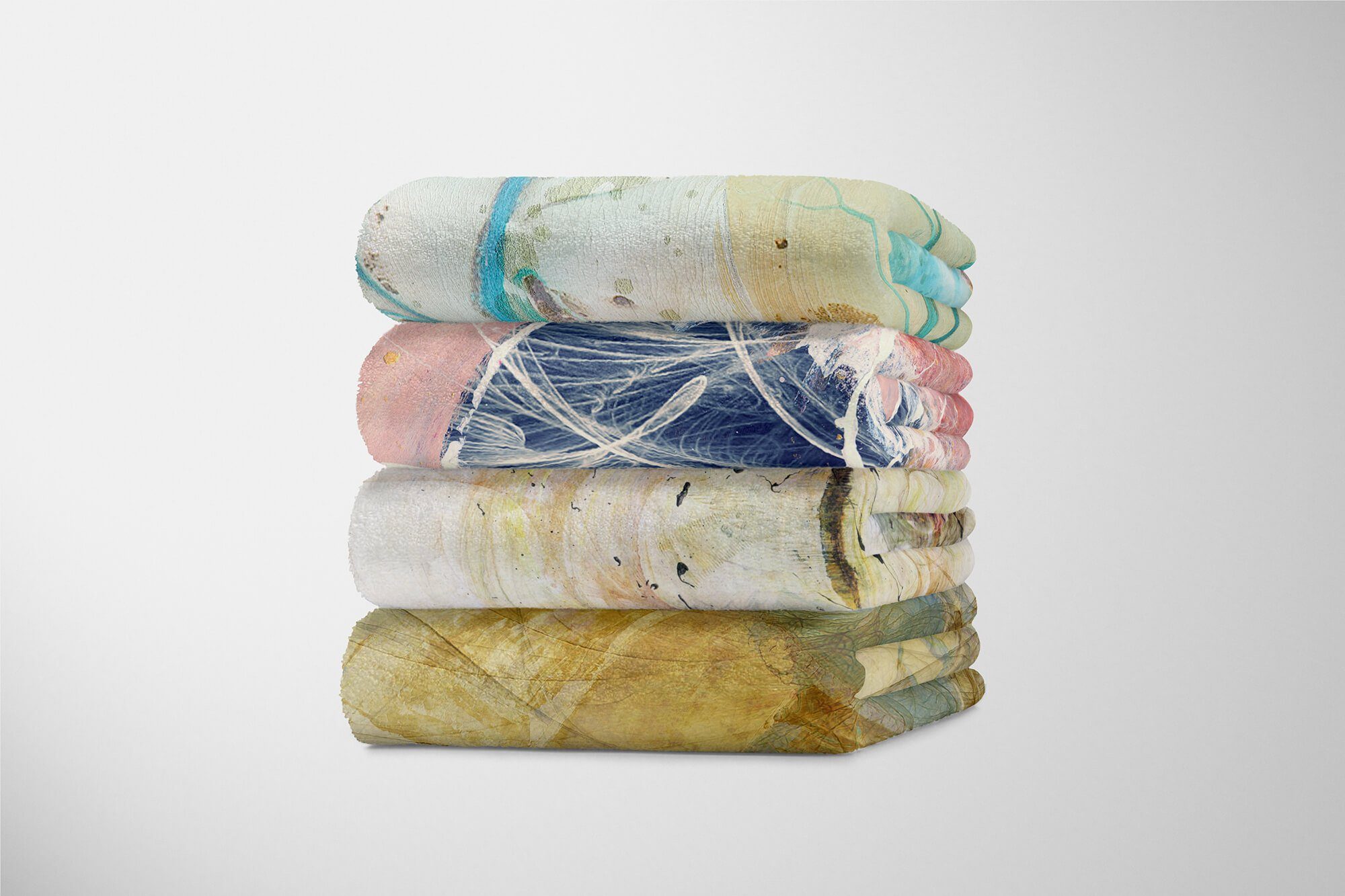 Handtuch Sinus Saunatuch (1-St), Kuscheldecke mit Strandhandtuch Handtuch Handtücher Art Motiv, Enigma abstrakten Baumwolle-Polyester-Mix