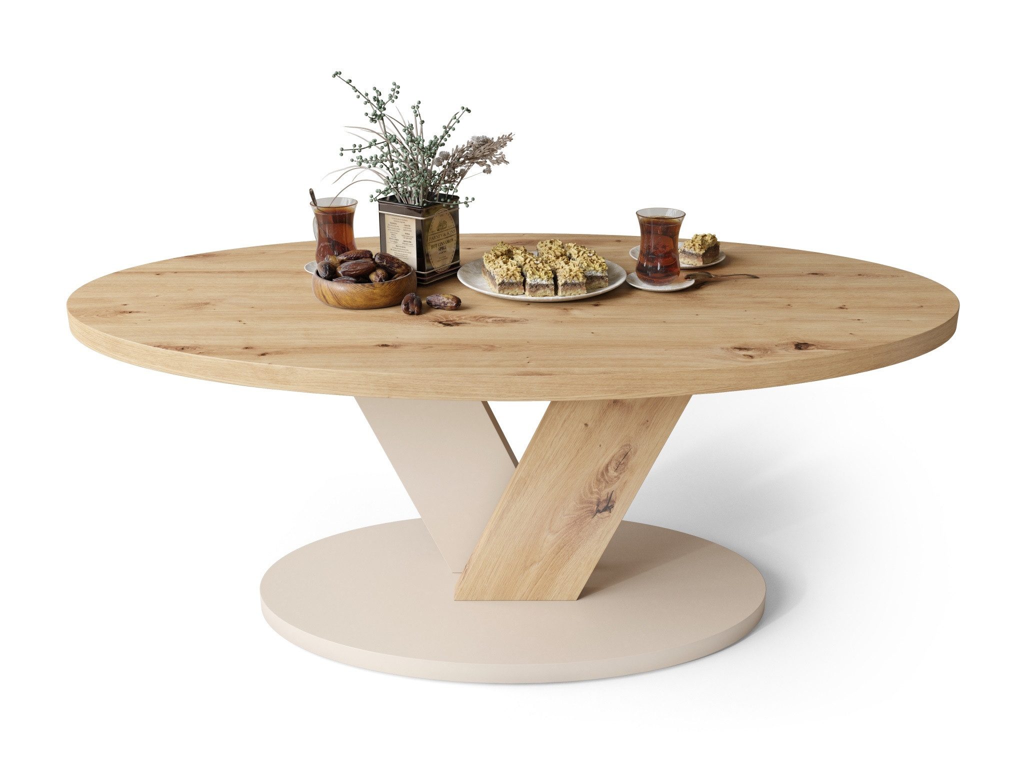 designimpex Couchtisch Design Couchtisch Lova oval günstig online kaufen