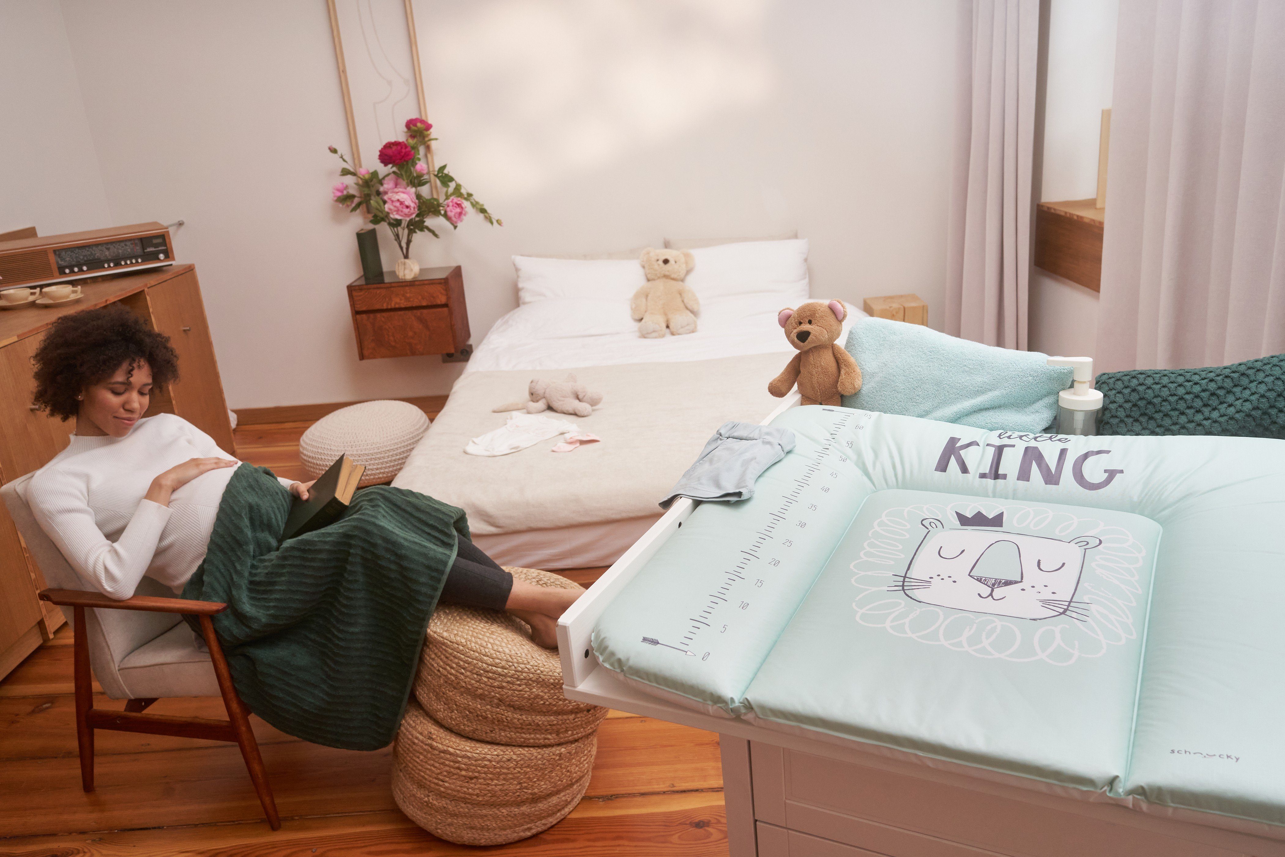 Schnucky Wickelauflage weiche Baby Wickelunterlage 72x75 cm / 72 x 85 cm, Wasserdicht und abwaschbar - Made in EU