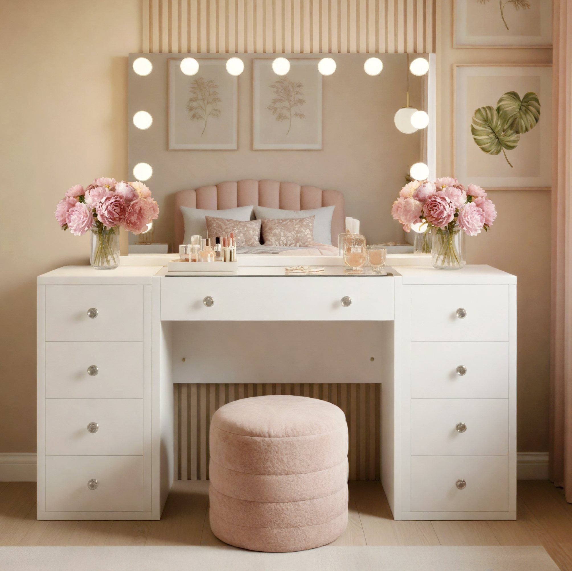 CLP Schminktisch Tiline, Spiegel, LED-Beleuchtung, 7 günstig online kaufen