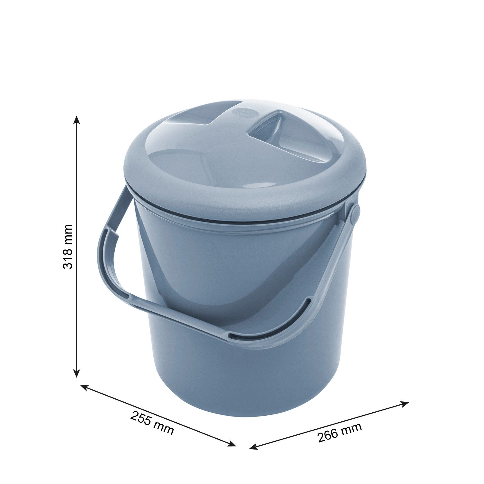 Rotho Babydesign Windeleimer Geruchsdichter Windelbehälter mit Deckel – 12 L, hygienisch
