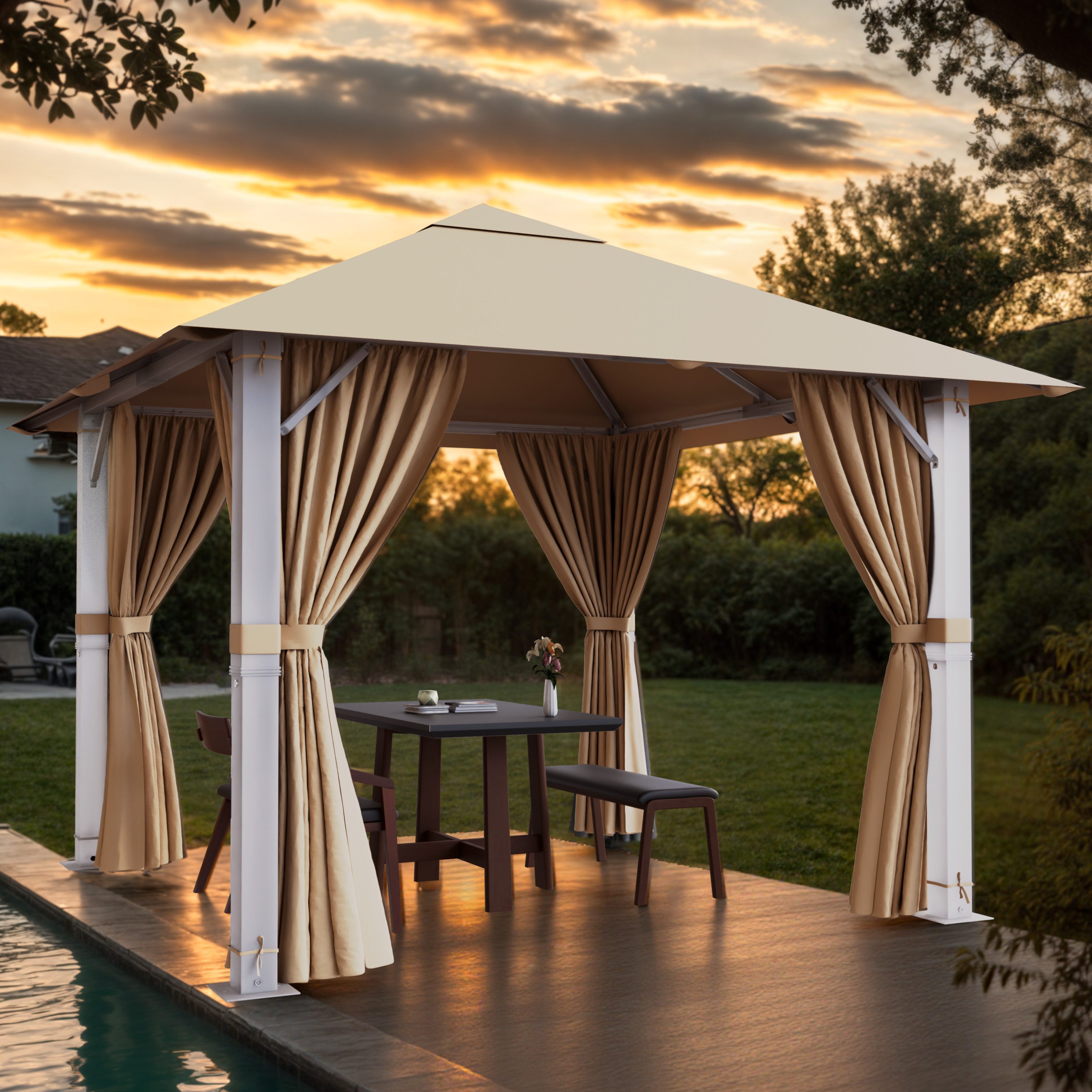 HOMALL Pavillon Gazebo Zelt 3*3/3*4 wetterfestes günstig online kaufen