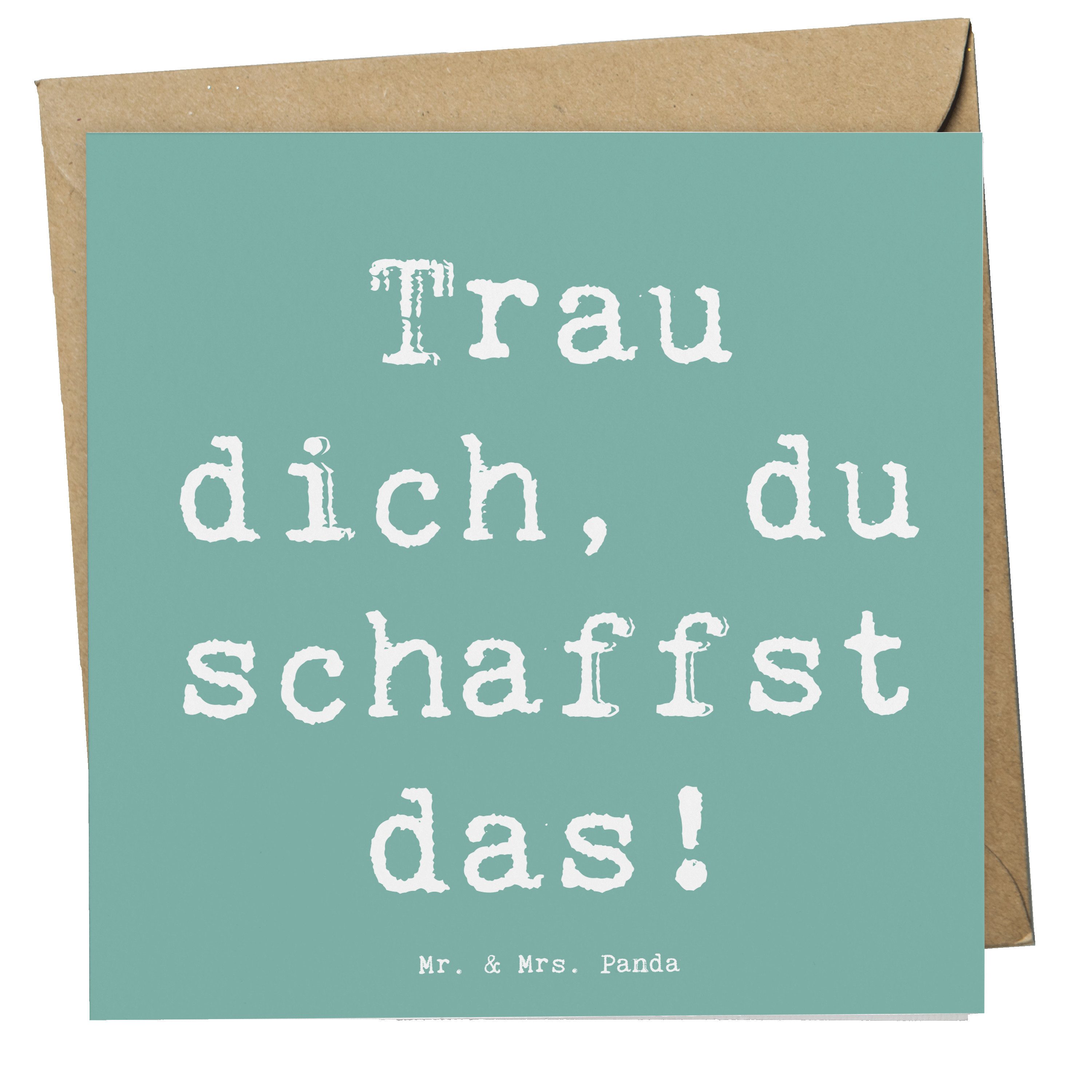 Grußkarte Angst überwinden - Meeresbrise - Geschenk, Trau dich, Erfolg, du scha