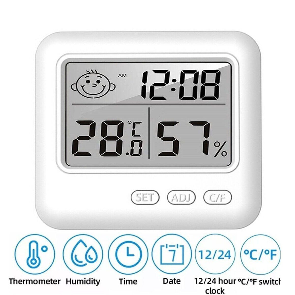 Raumthermometer Digital Thermometer Thermo-Hygrometer Feuchtigkeit Wetterstation