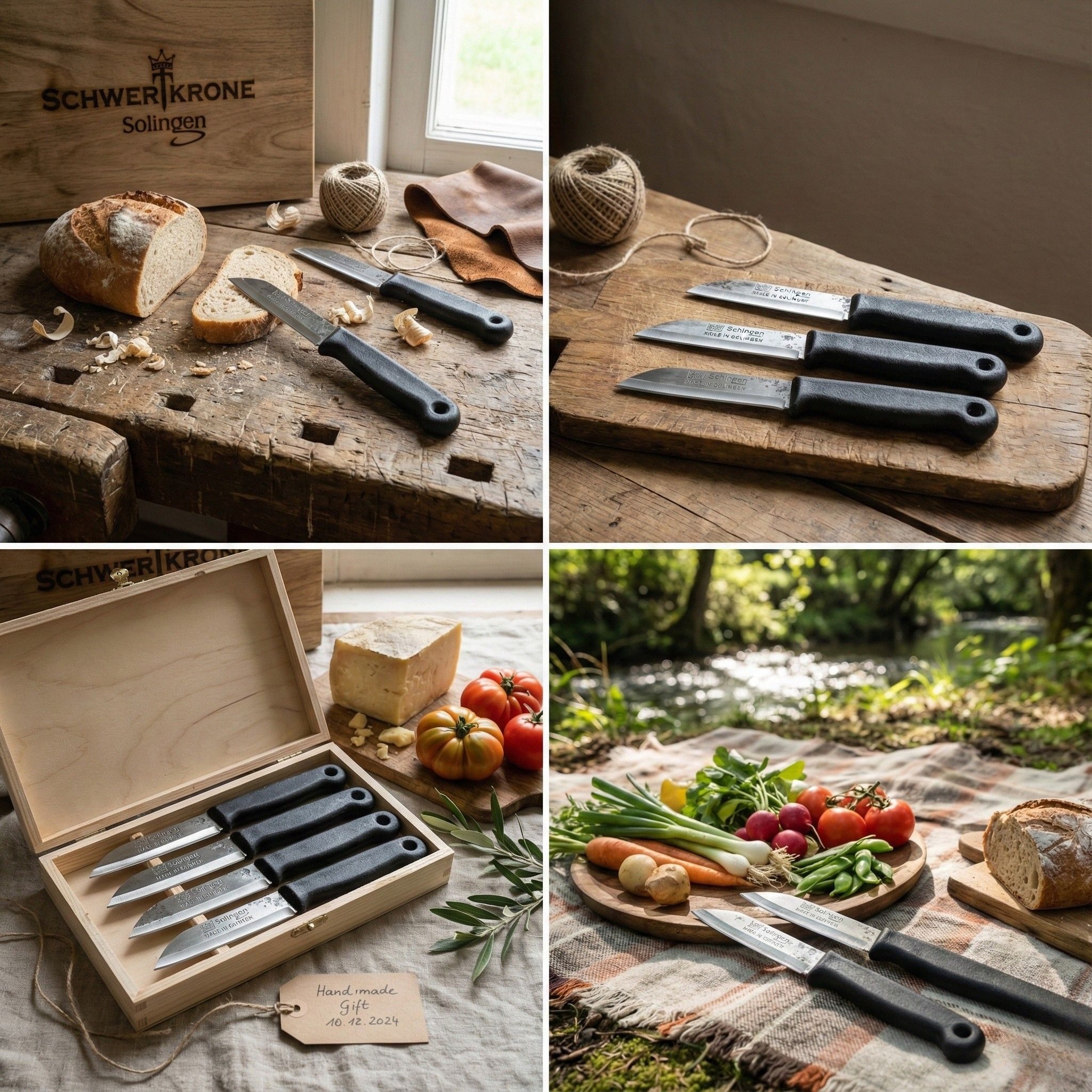 Schwertkrone Gemüsemesser Messer Solingen Küchenmesser Schälmesser 7 Scharfe Obstmesser, Germany Solingen, Rostfreier Edelstahl Klinge