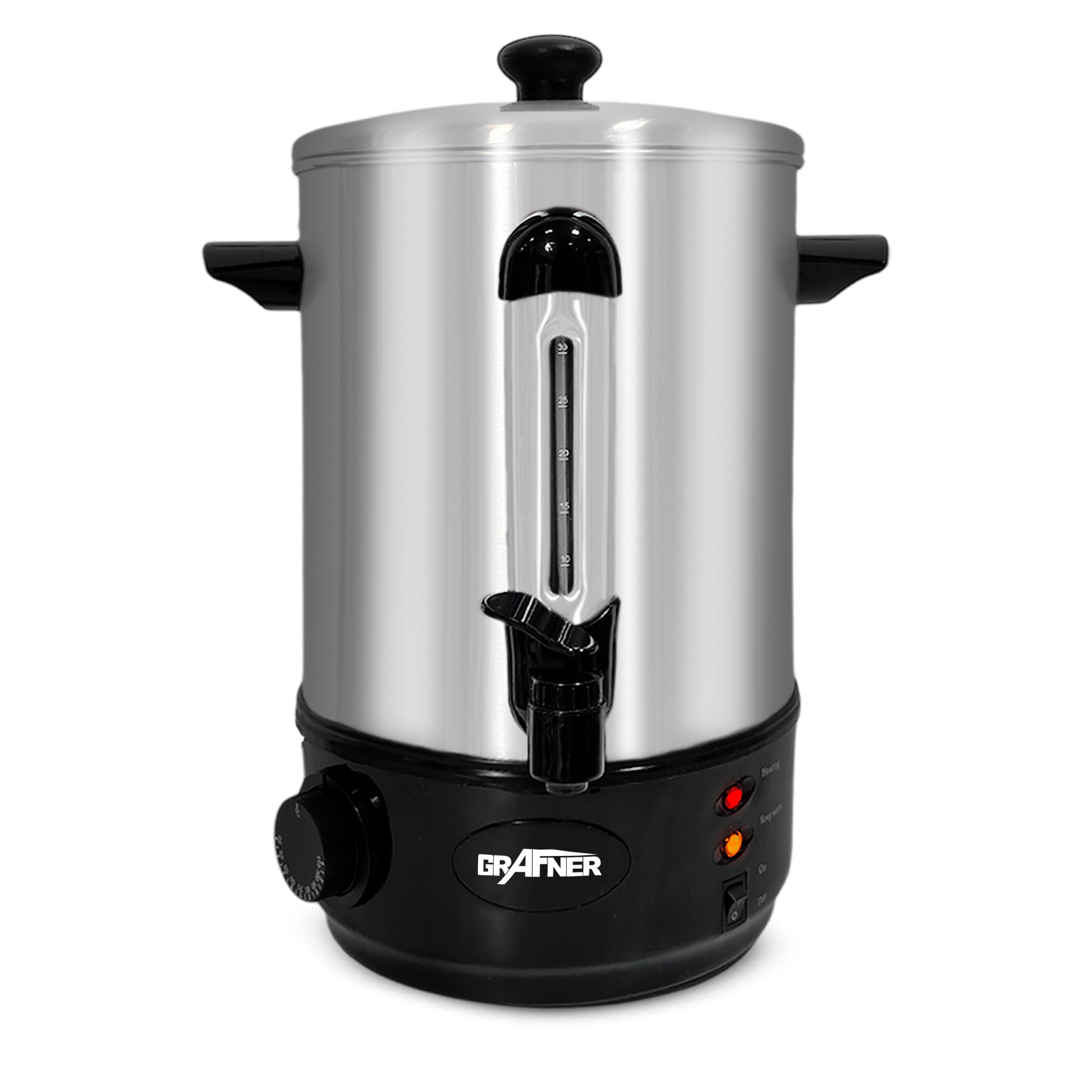 Grafner Heißgetränke- und Glühweinautomat Glühweinkocher Heißgetränkeautomat Glühweinkessel 2000 Watt 8 Liter, 2000,00 W, 8 Liter