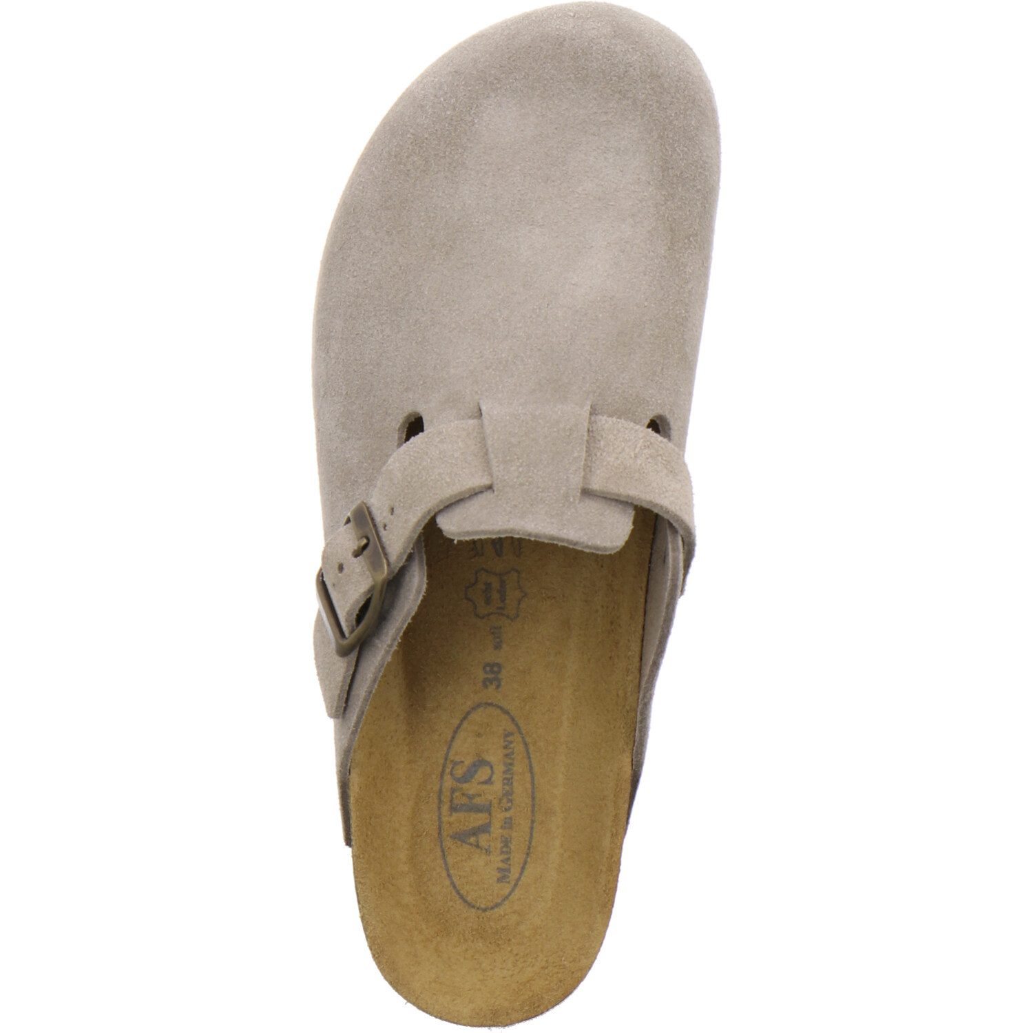 AFS-Schuhe 290074 Clogs Pantolette für Damen aus Leder mit Fußbett, Hausschuhe Made in Germany