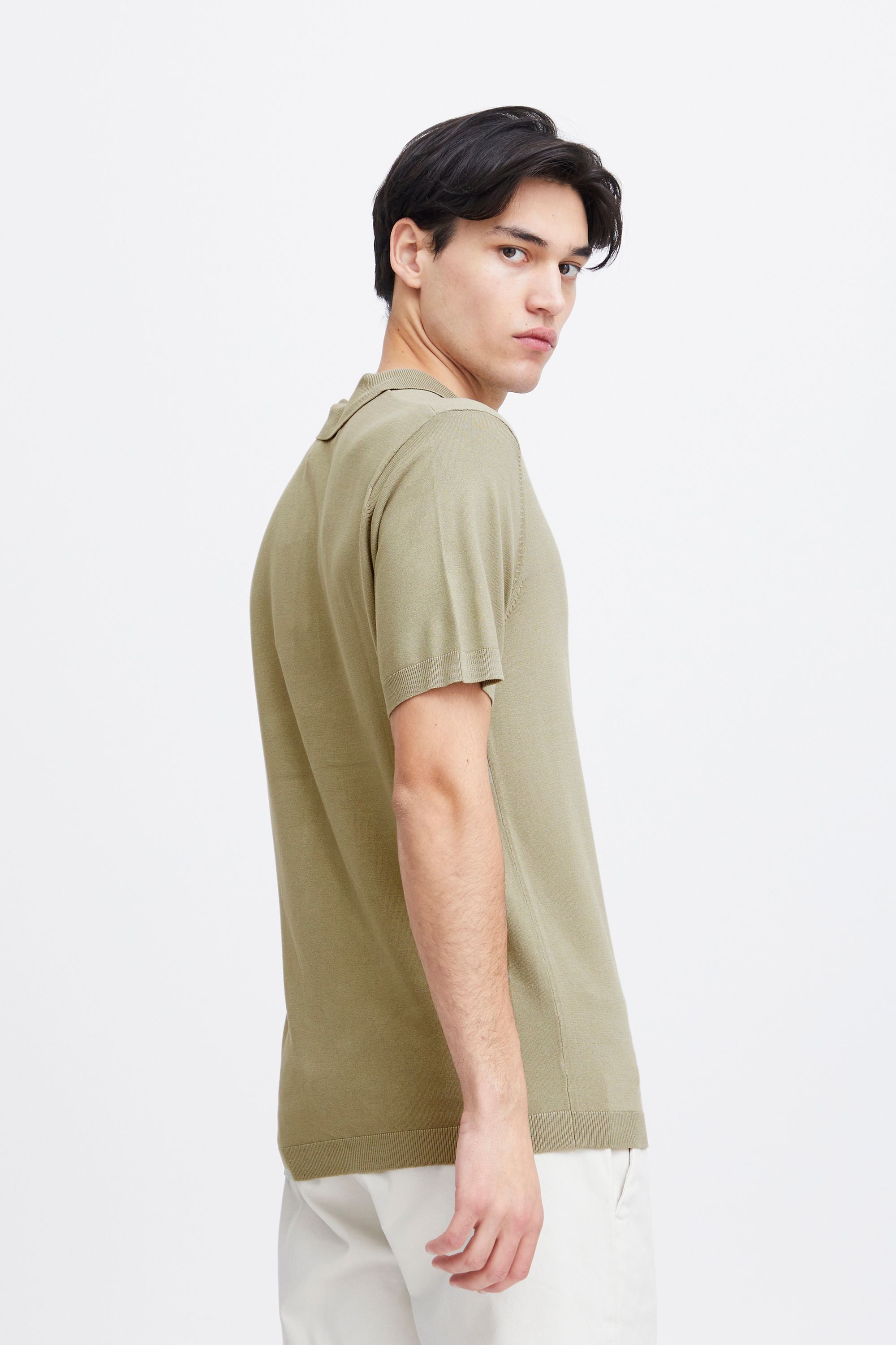 Casual Friday Poloshirt CFKarl Strukturiertes Poloshirt mit Reißverschluss