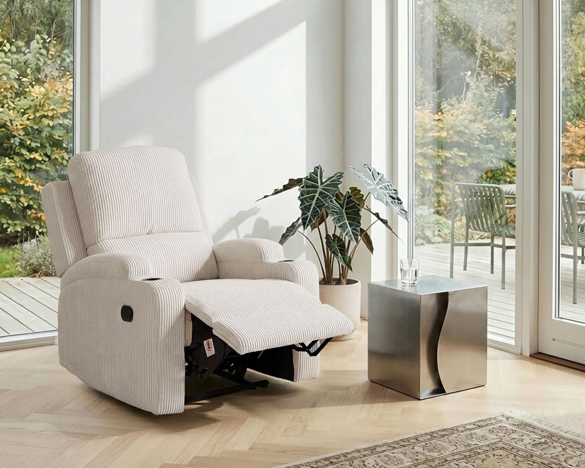 OTTO home Relaxsessel NAPORI Cord, Kinosessel, Multimedia-Sessel, TV-Sessel mit manueller u elektrischer Relaxfunktion u. Getränkehalter