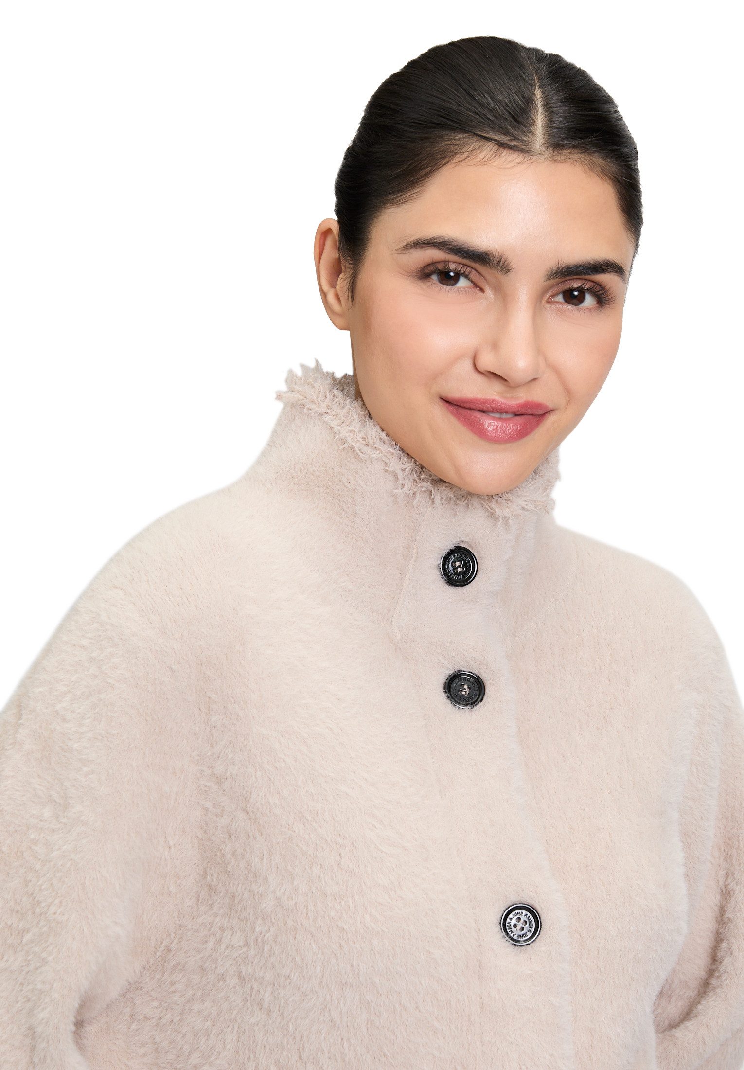 Amber & June Strickjacke Damen mit aufgesetzter Brusttasche (1-tlg)