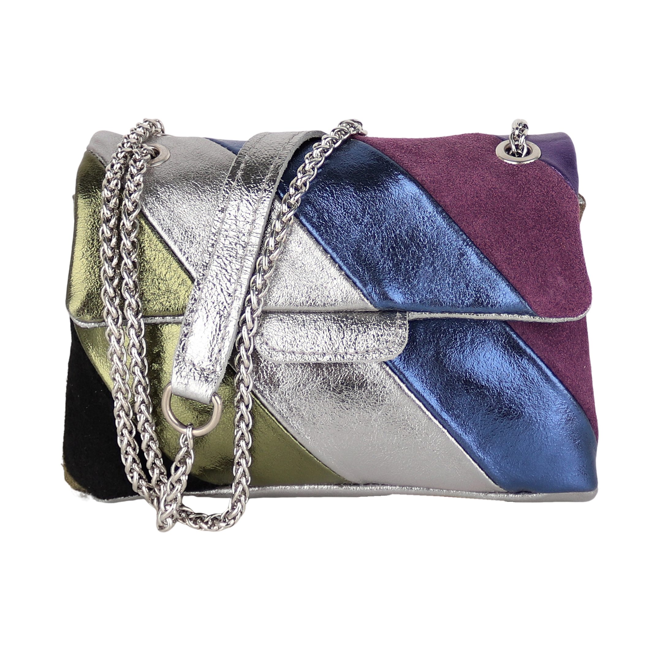 Umhängetasche Damen Crossbody Bag, Echtleder Made In Italy