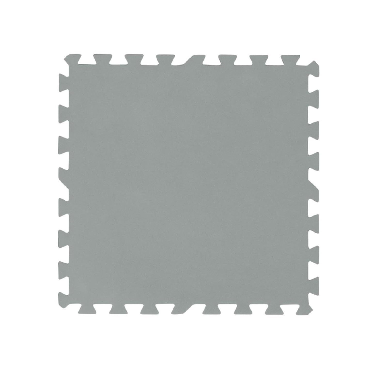 Bestway Pool-Bodenschutzfliese Flowclear Pool-Bodenschutzfliesen 9 Stück á 50 x 50 cm, Grau, ideal zum Schutz des Poolbodens und des Rasens