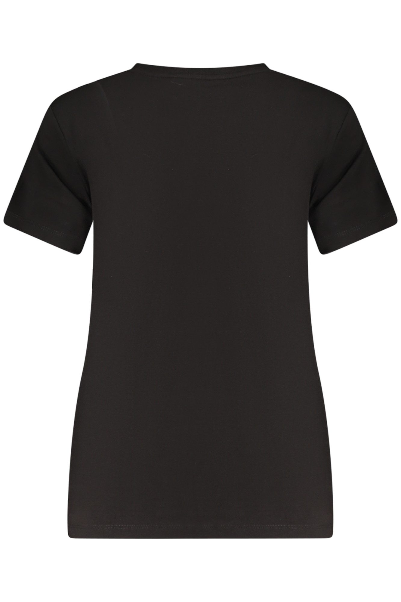 GUESS JEANS T-Shirt Damen T-Shirt Schwarz Kurzarm aus Bio-Baumwolle mit