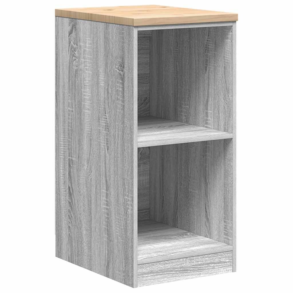 vidaXL Schrankmodule Garagen-Aufbewahrungsschrank Grau Sonoma Massivholz günstig online kaufen